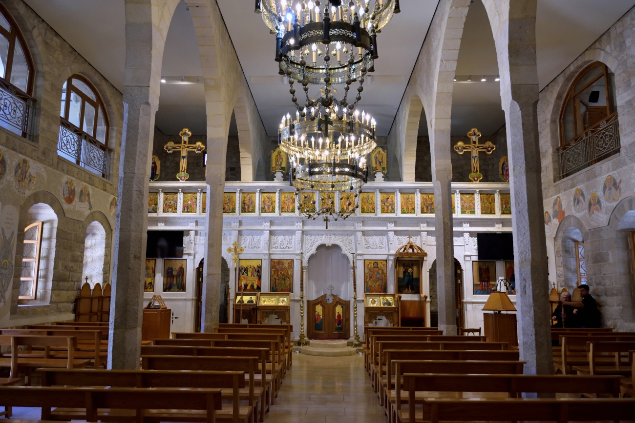 Interior of the Orthodox Az-Zalzala church in Zahle, 2022