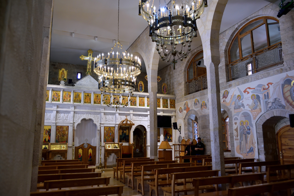Interior of Az-Zalzale Orthodox church in Zahle, 2022