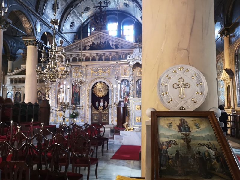 Interior of the main church of the Life Giving Spring monastery in Constantinople 2023