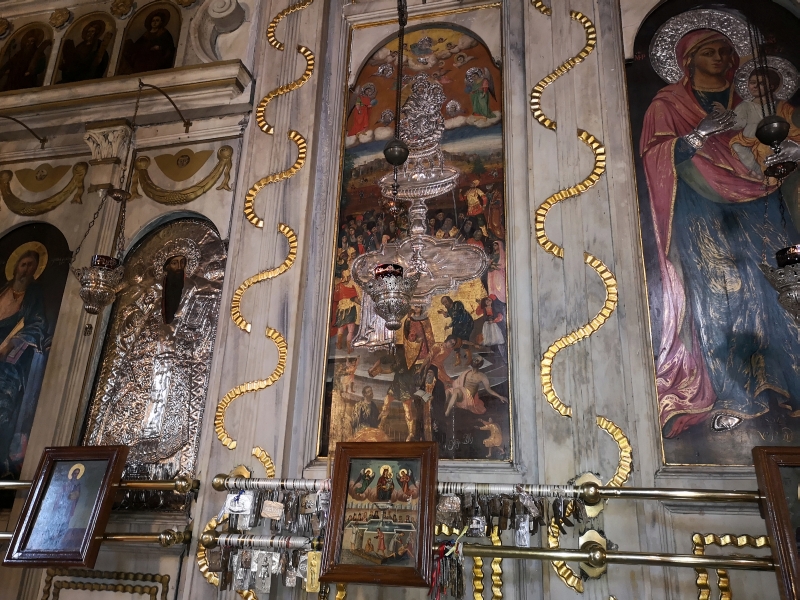 Ikona Życiodajne Źródło w ikonostasie oryginalnego monasteru, 2023