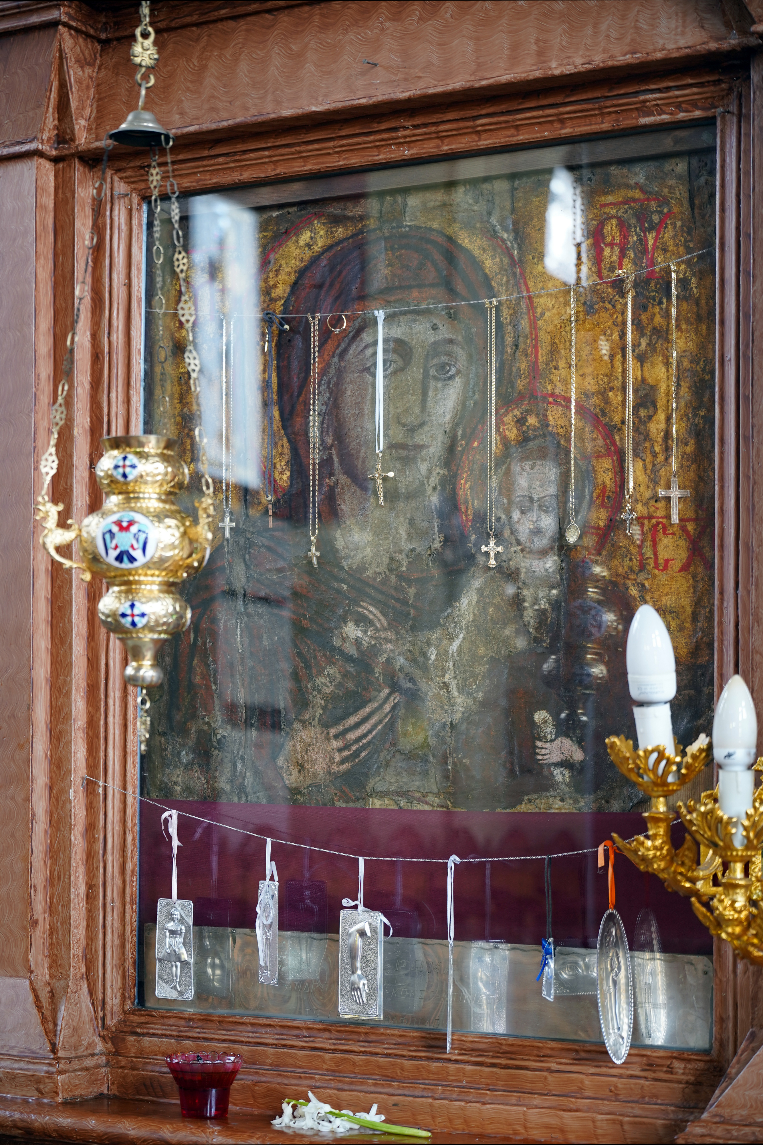 The icon of the Mother of God in the Dormition of the Mother of God Orthodox church in Philiphi