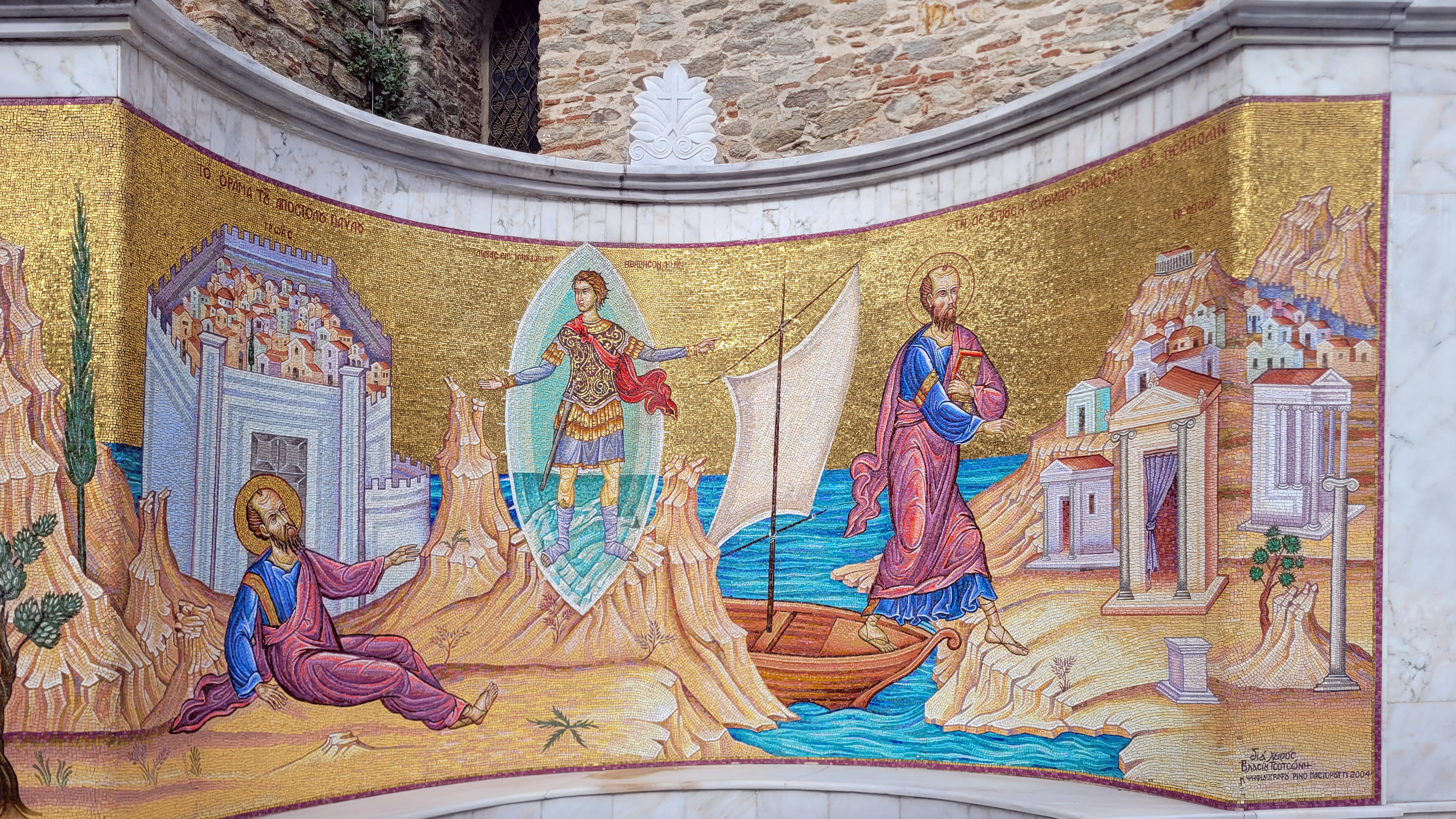 Scenes from St. Paul the Apostle life in Kavala