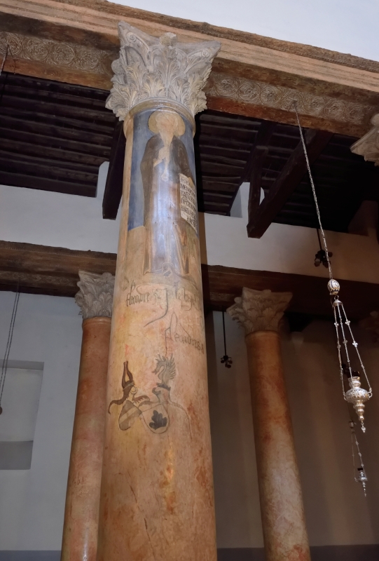 One of the columns with icon, Bethlehem, 2023