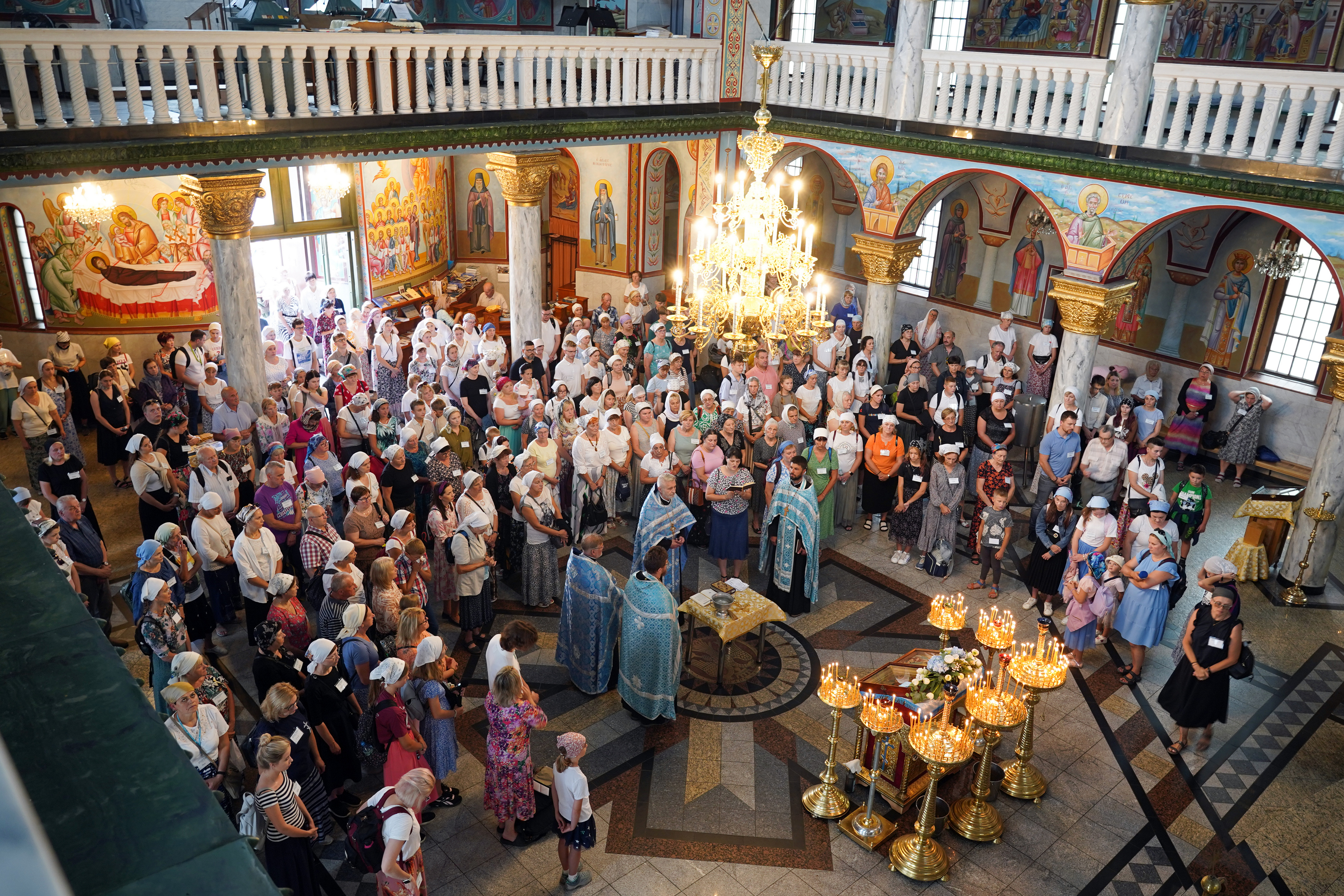 Pilgrims in Hagia Sophia Church in Białystok