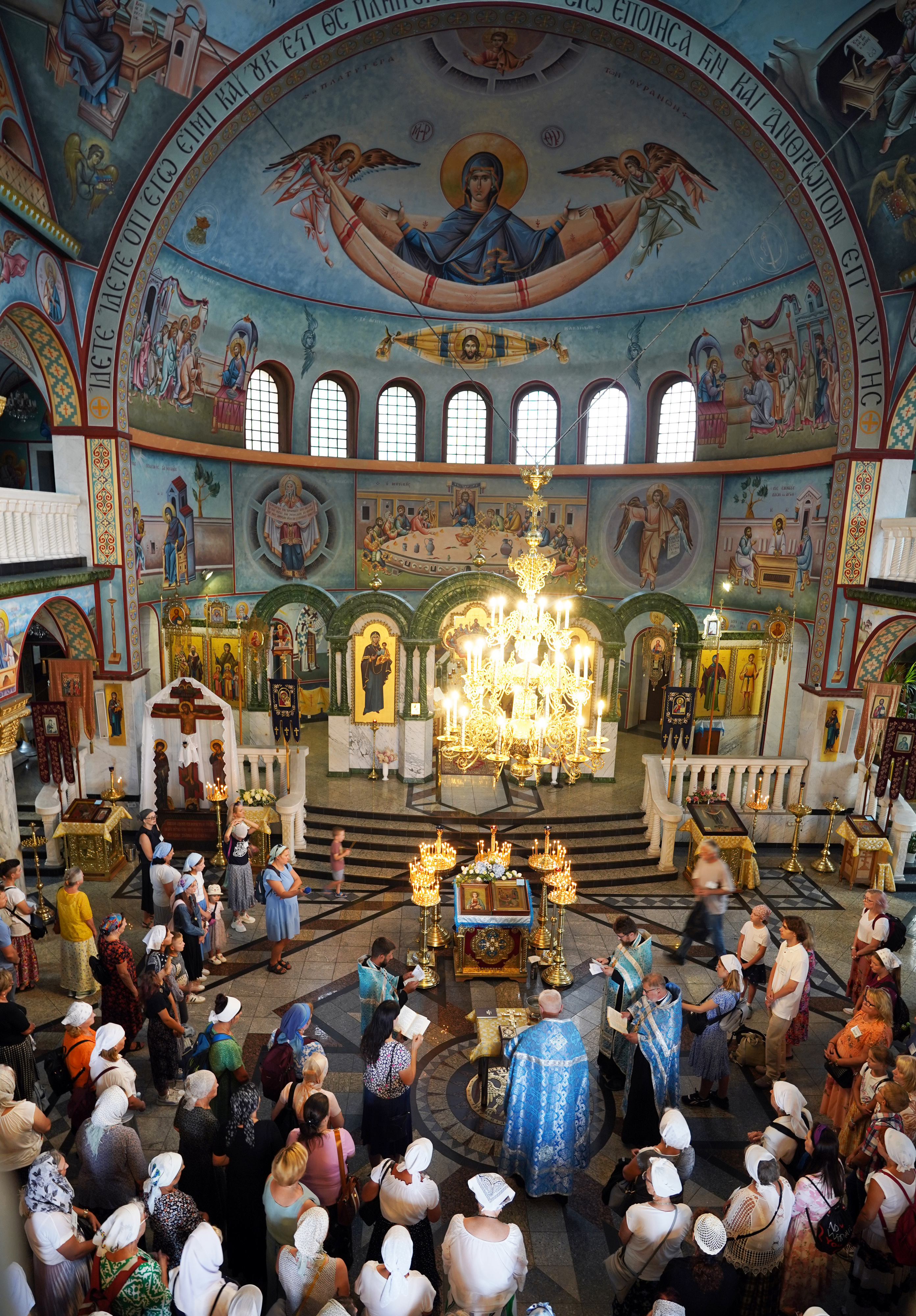 Pilgrims in Hagia Sophia Church in Białystok