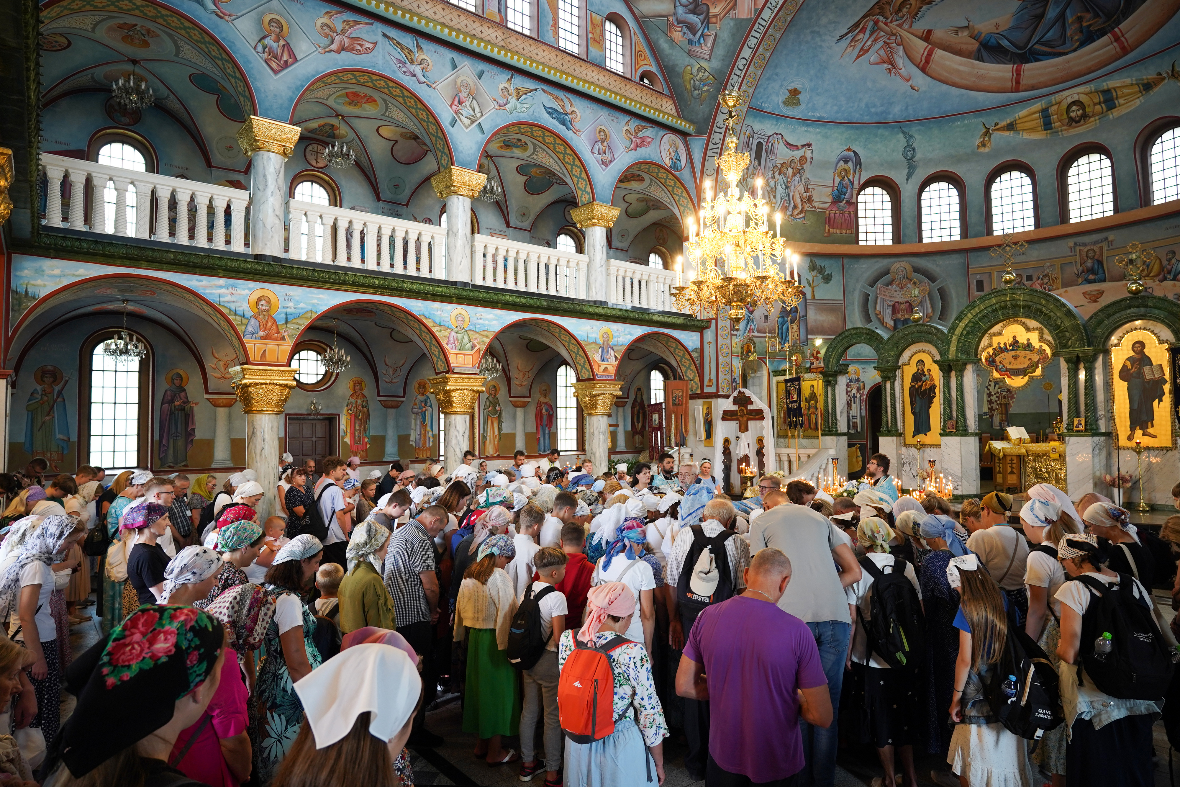 Pilgrims in Hagia Sophia Church in Białystok