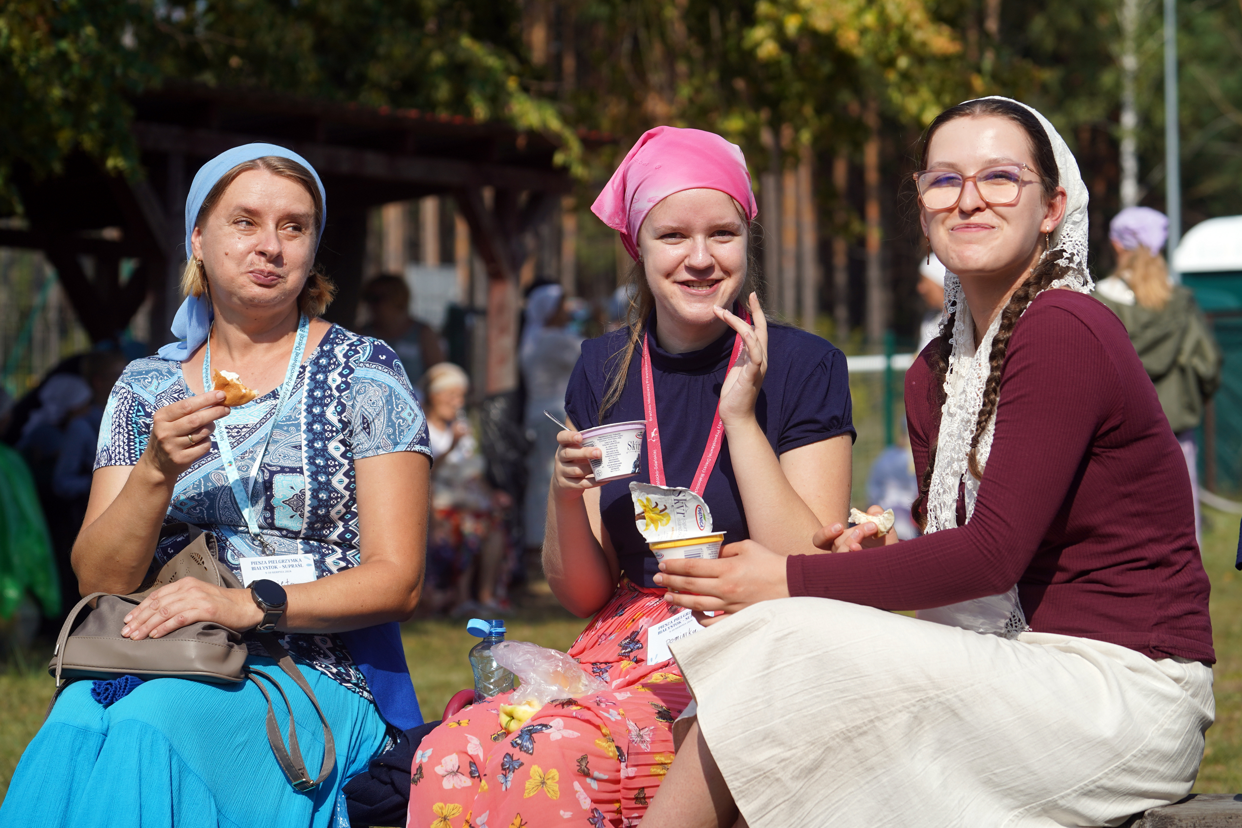Pilgrims on the way from Białystok to Supraśl Monastery