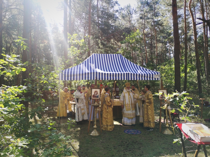 Divine Liturgy in forest of Warsaw foot pilgrimage to the Holy Mount Grabarka 2024
