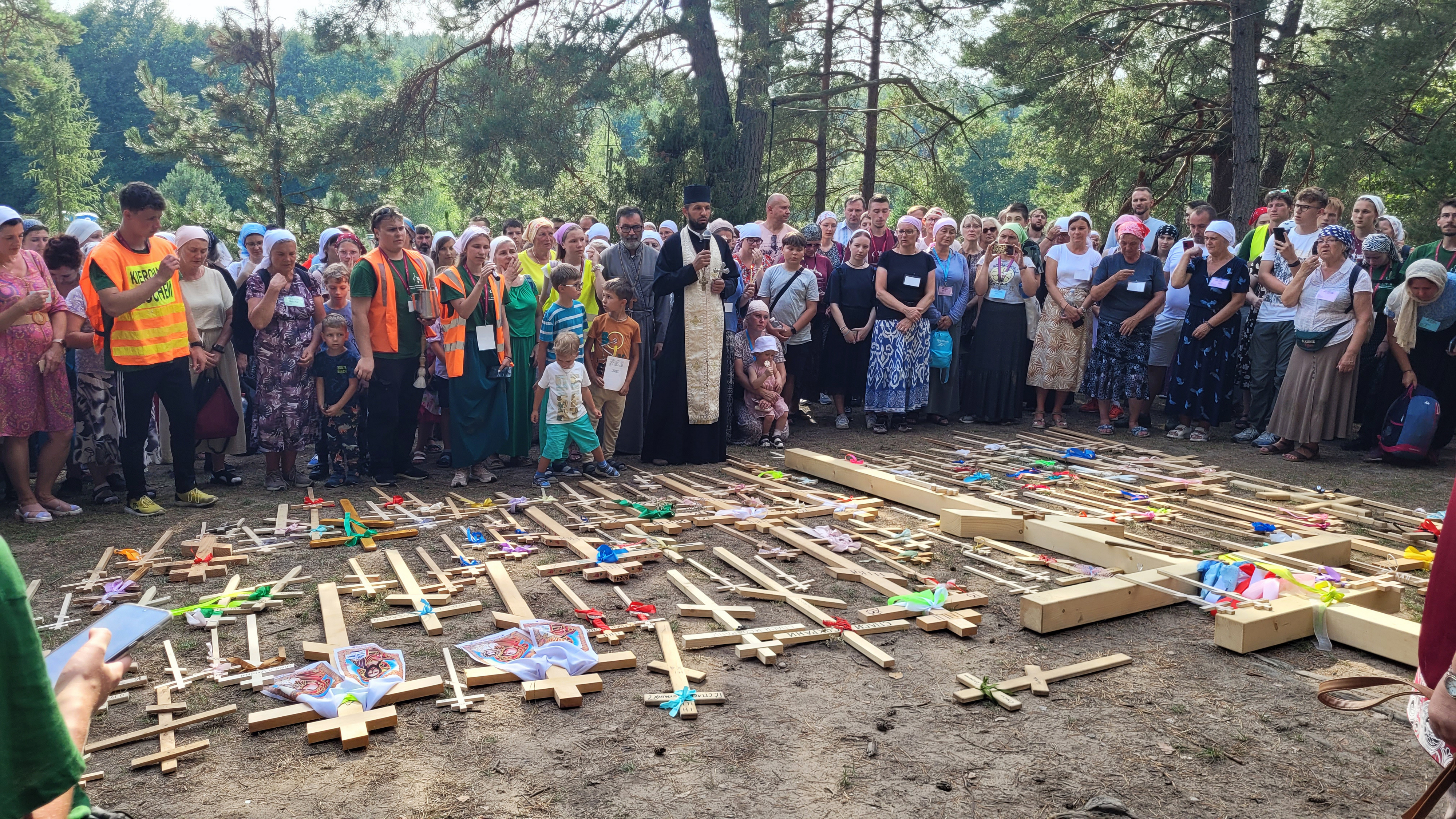 Pilgrims in Grabarka Monastery