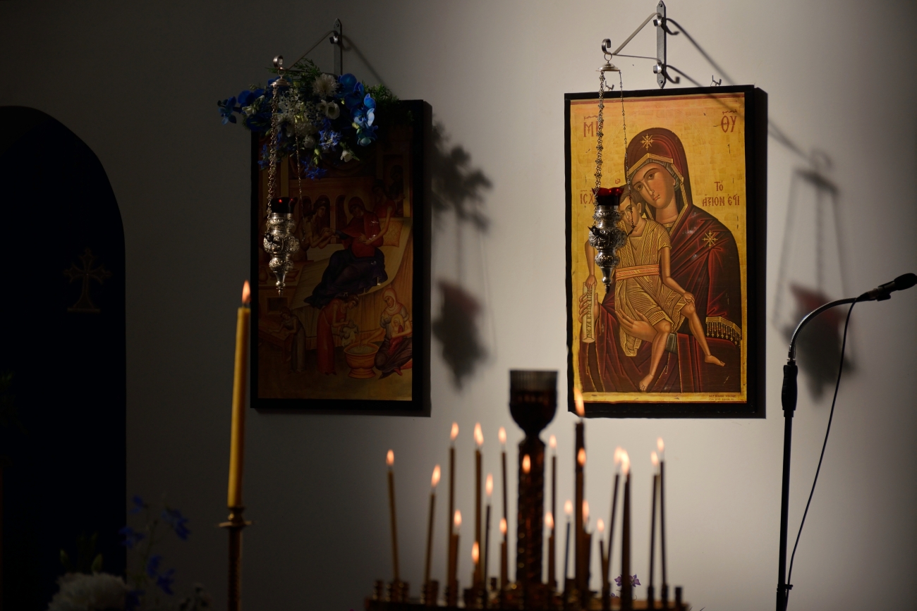 Theotokos icon, Polish Orthodox church in Belgium, 08.09.2024