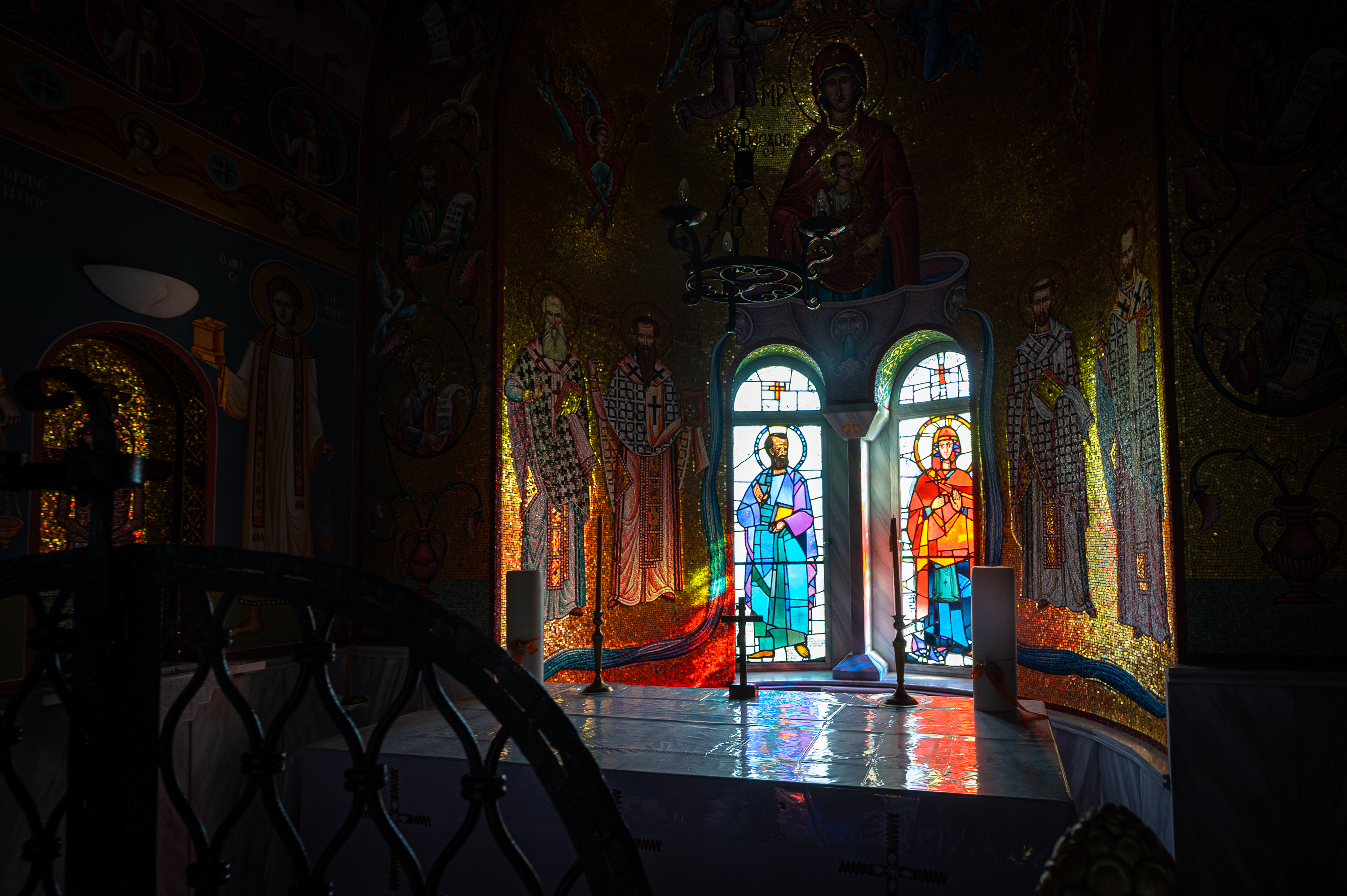 Inside the church in the Baptistery of St. Lydia of Philippi