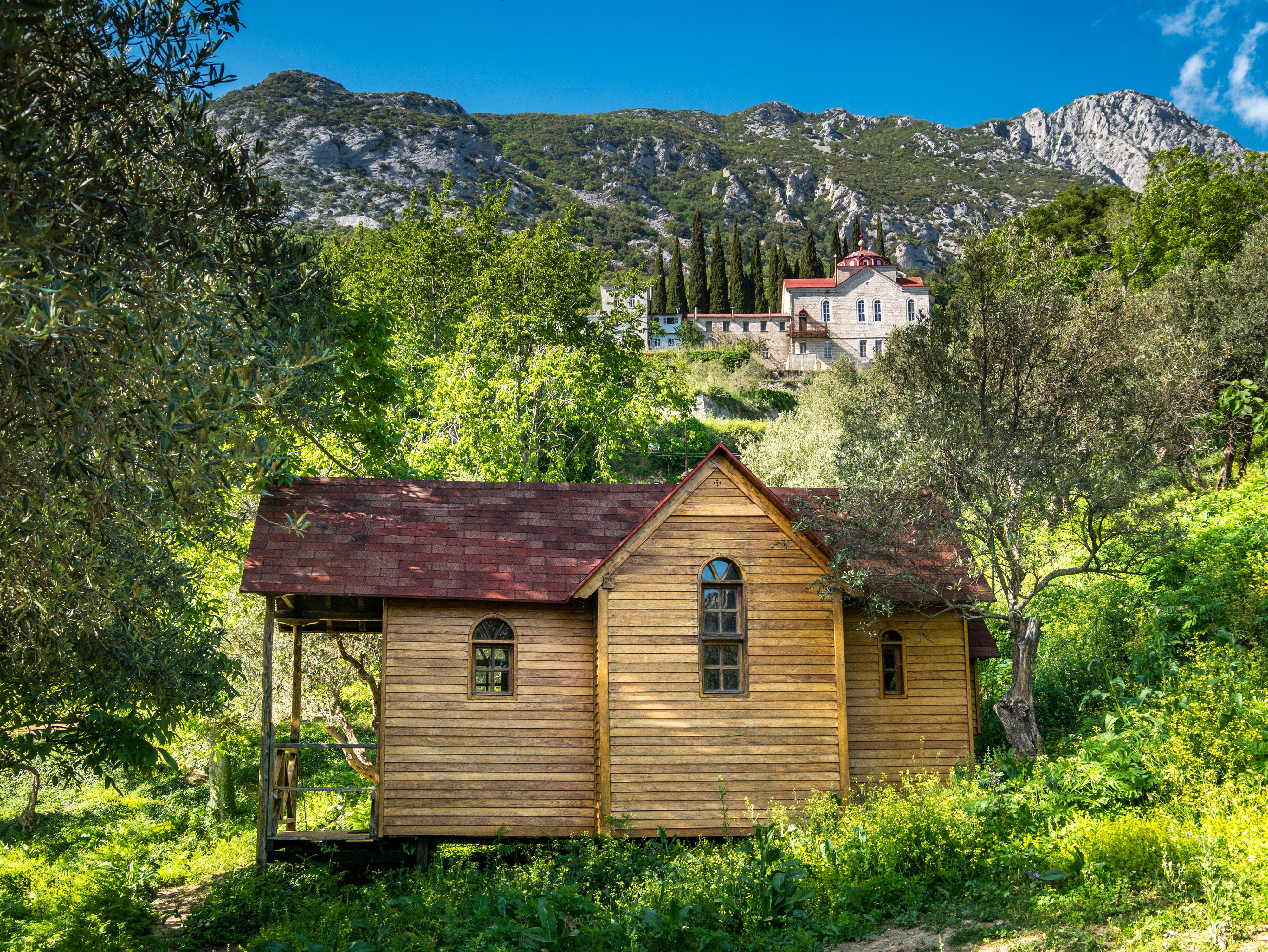Wooden chapel of Saint Patapios, Agios Oros