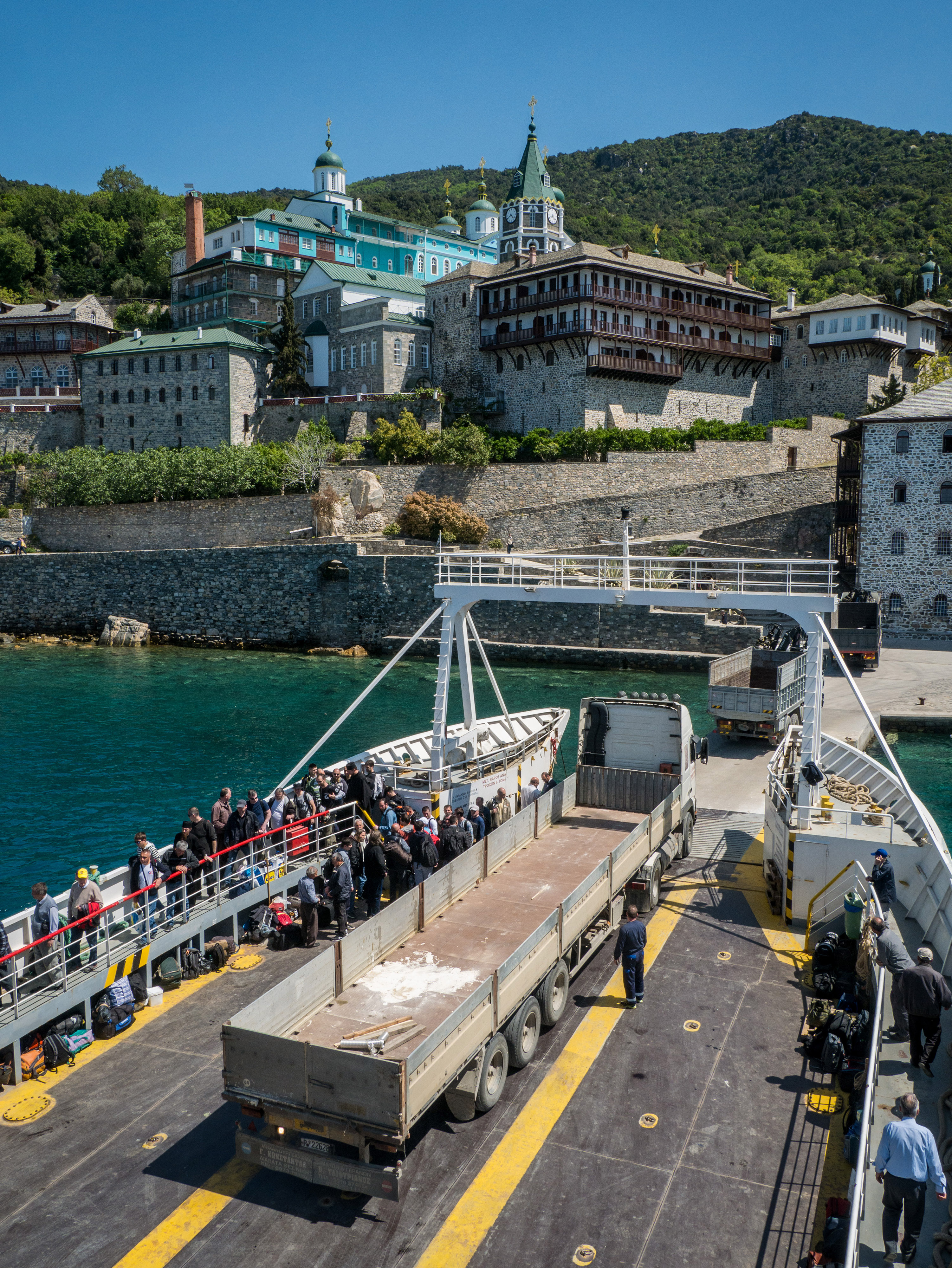 Ferryboat, St. Panteleimon Monastery, Mt. Athos
