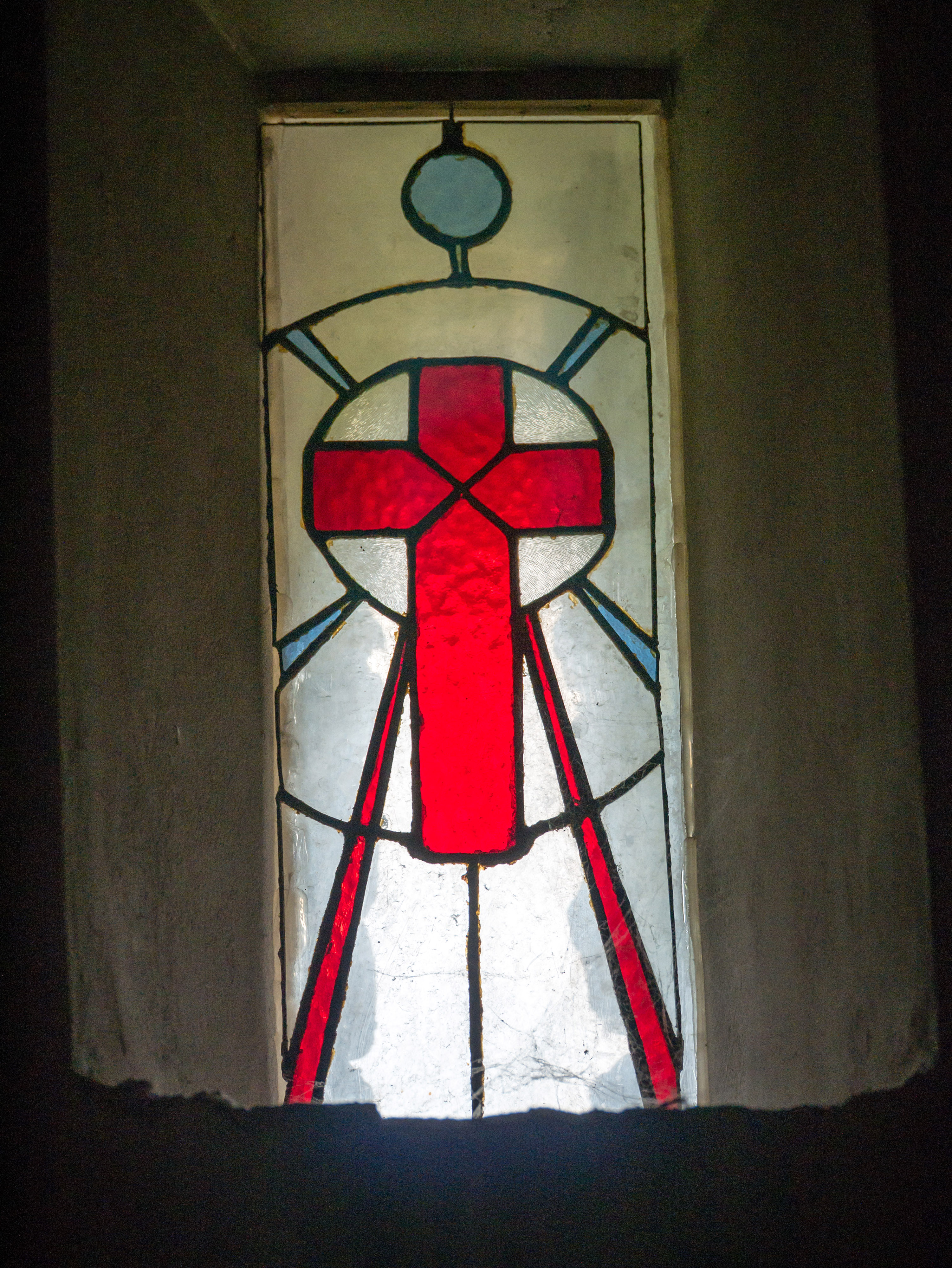 A red cross window, Mt. Athos