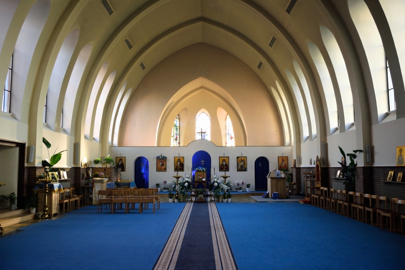 Interior of the Polish Orthodox parish in Belgium