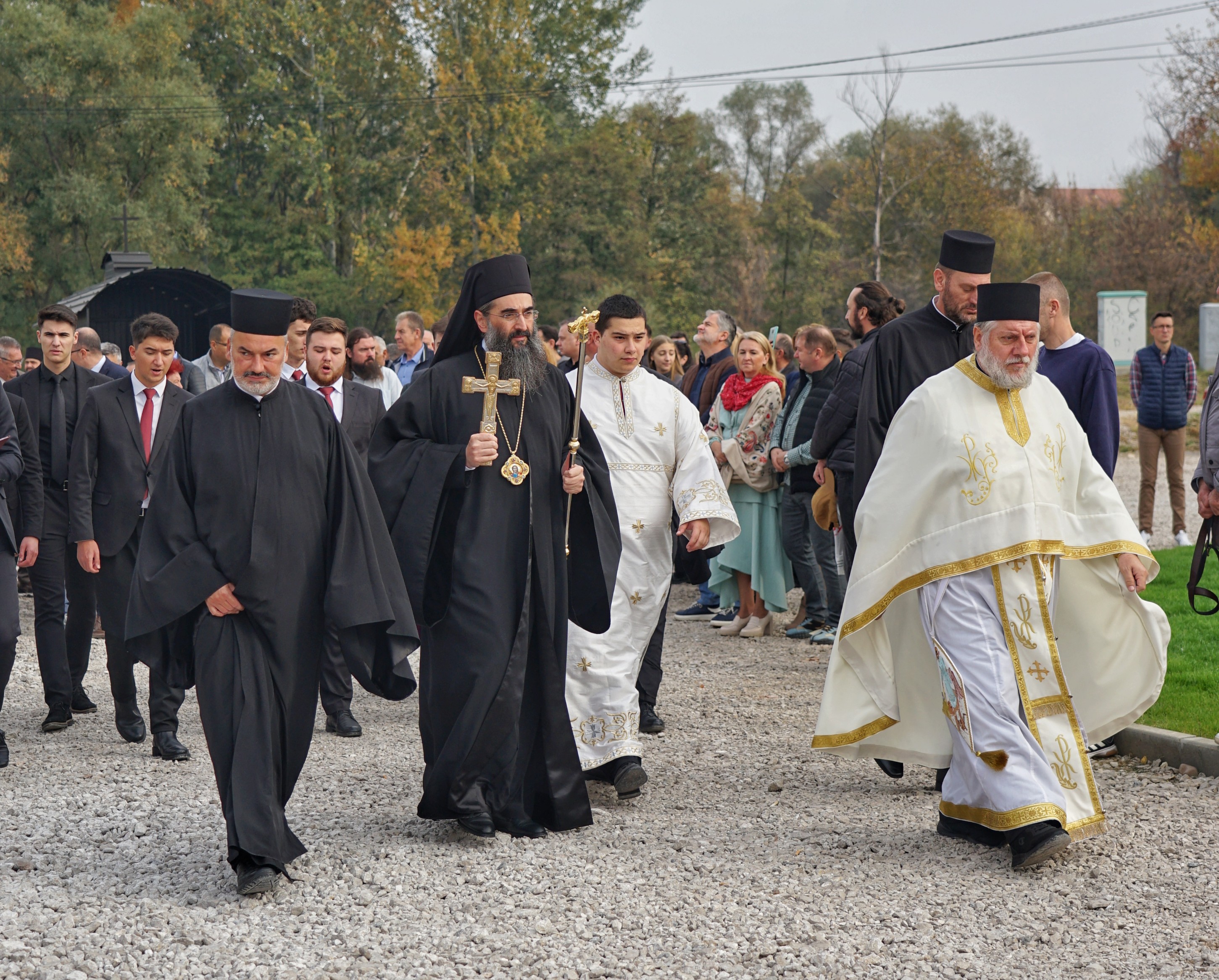 Osvećenjе zvonika i agijazme.