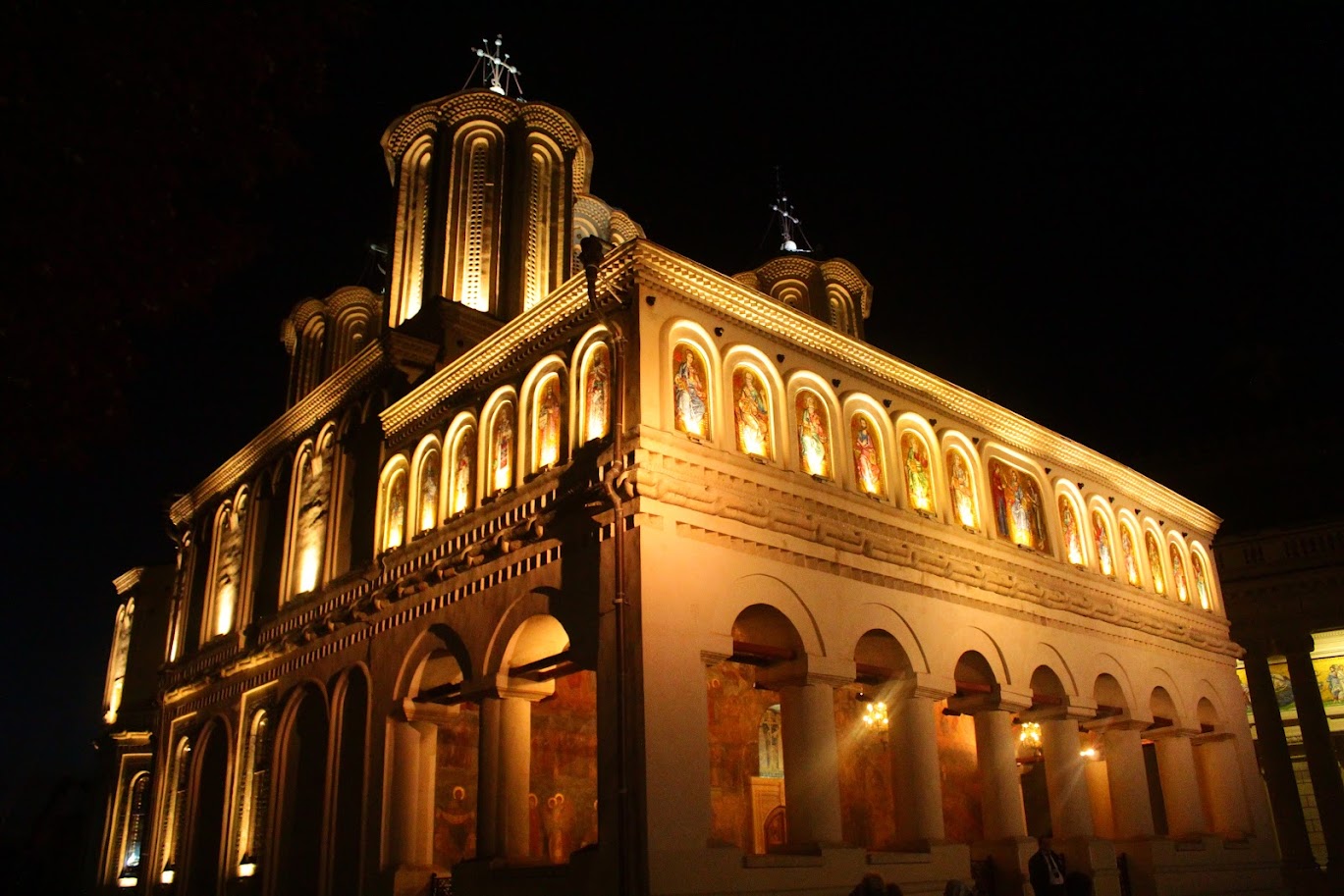 Patriarchal Cathedral from Bucharest at evening time