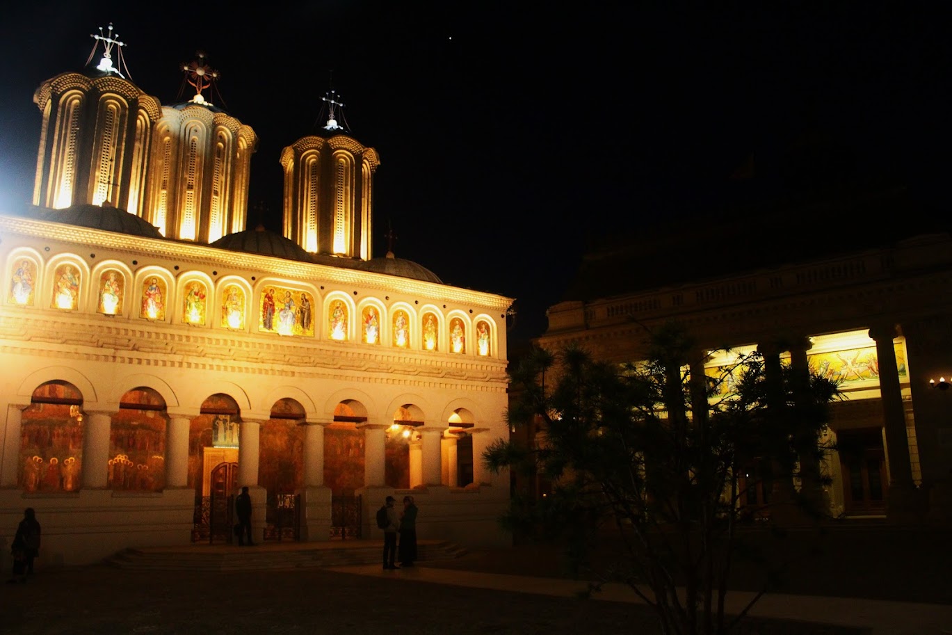 Patriarchal Cathedral from Bucharest at evening time
