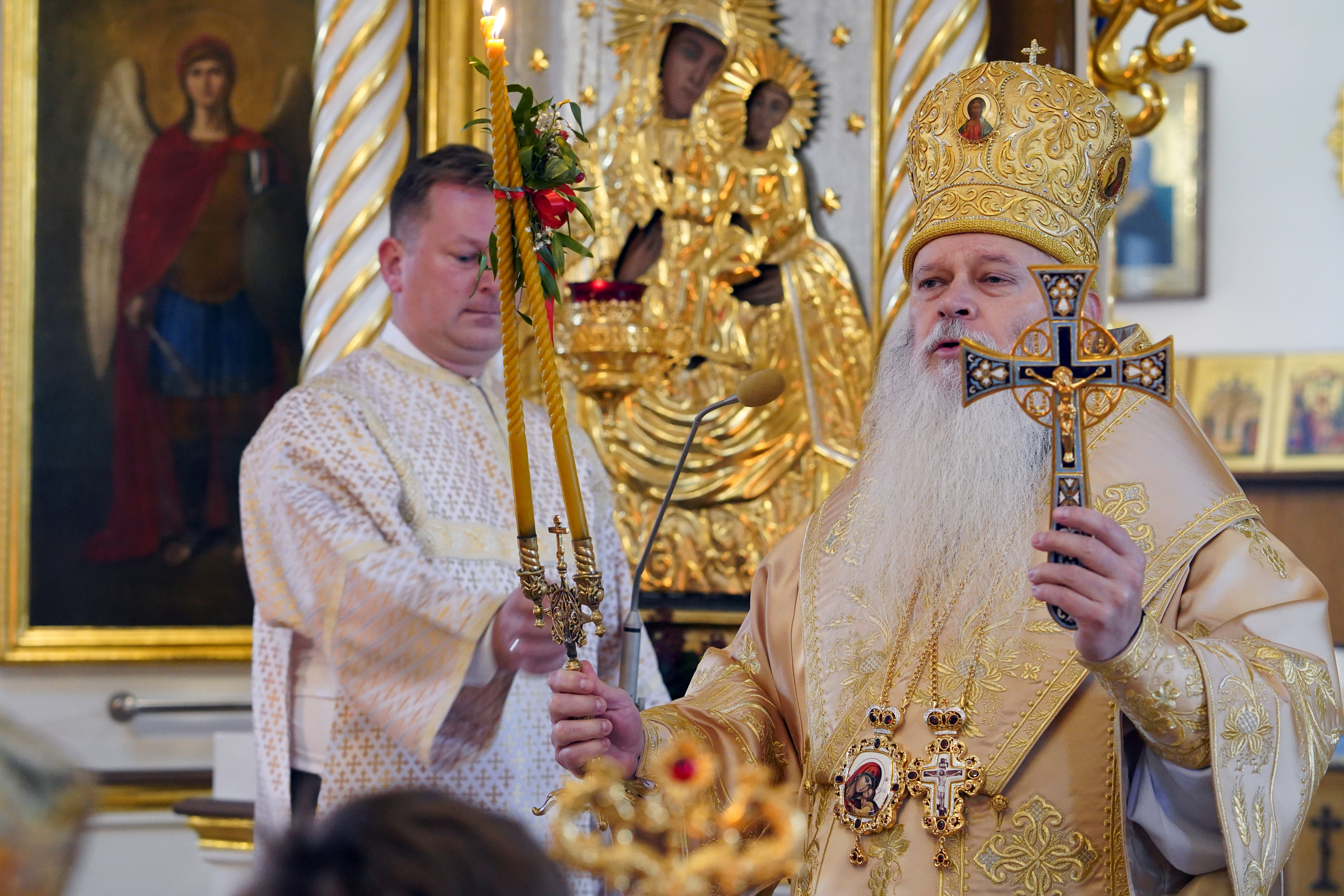 The Divine Liturgy in Ressurection Orthodox church in Bielsk Podlaski
