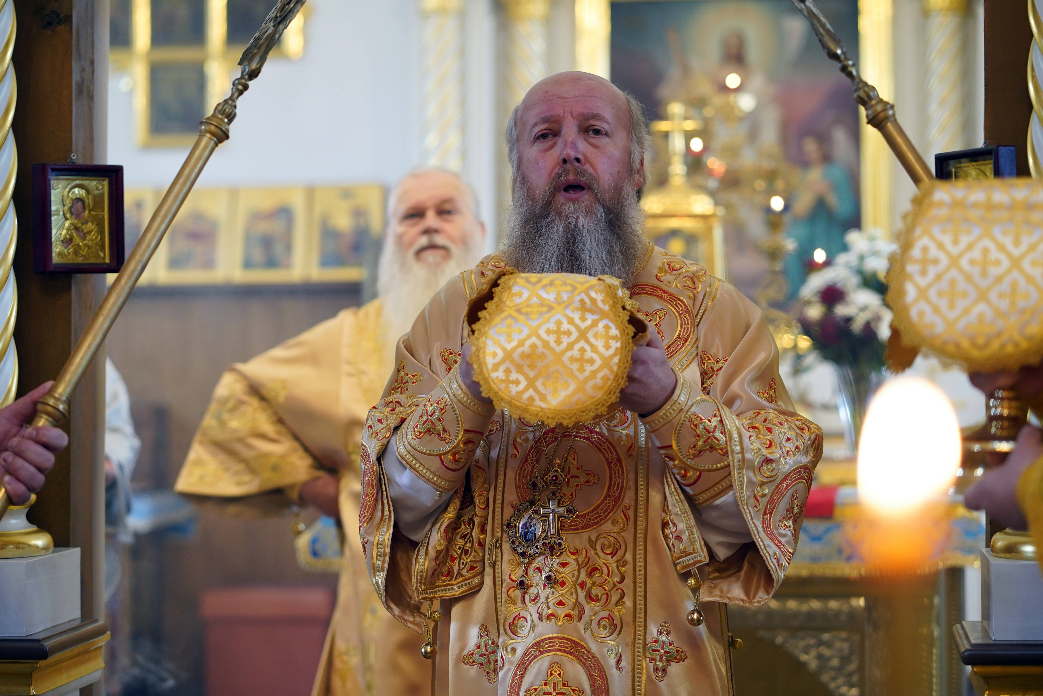 The Divine Liturgy in Ressurection Orthodox church in Bielsk Podlaski