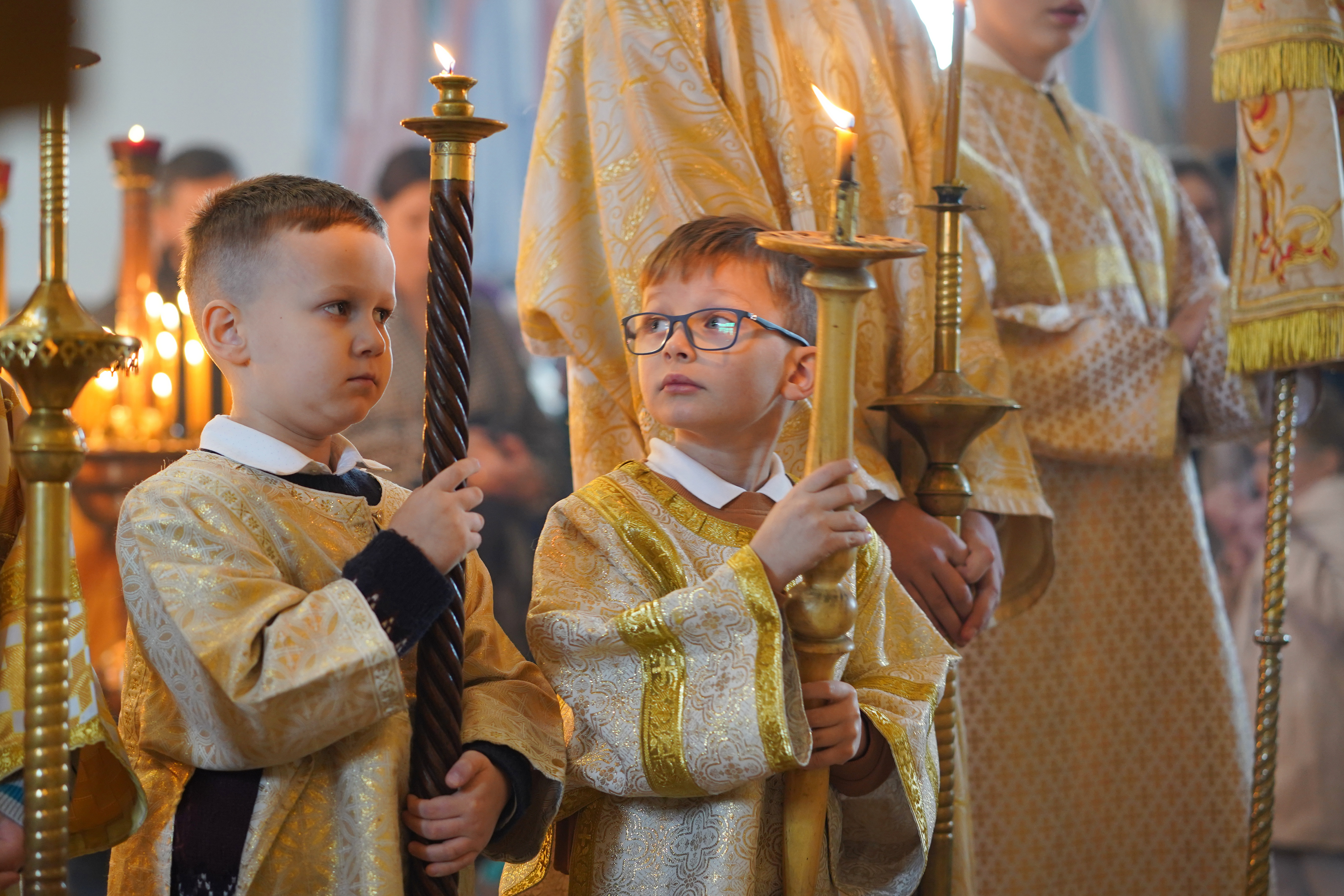 The Divine Liturgy in Ressurection Orthodox church in Bielsk Podlaski