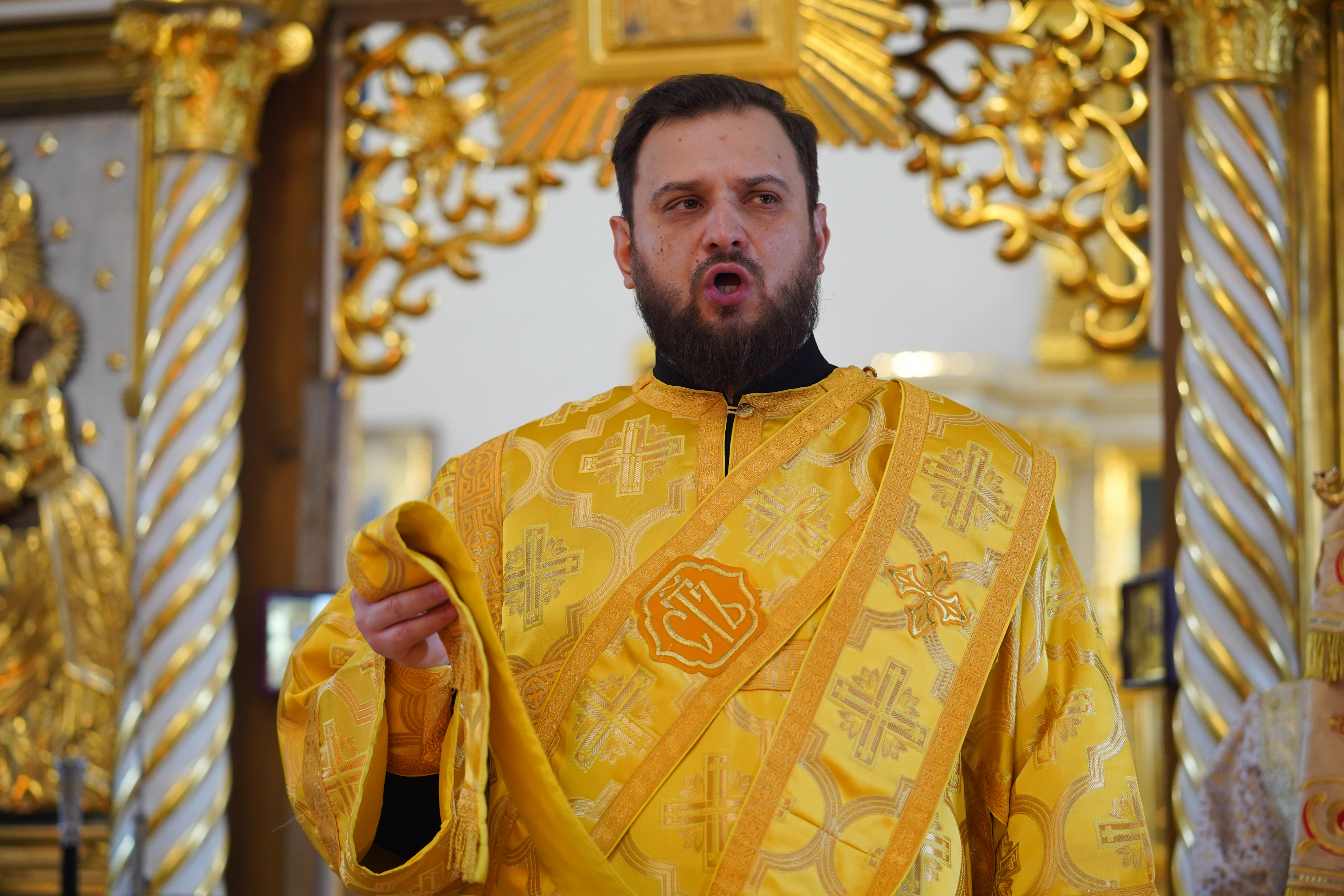 The Divine Liturgy in Ressurection Orthodox church in Bielsk Podlaski