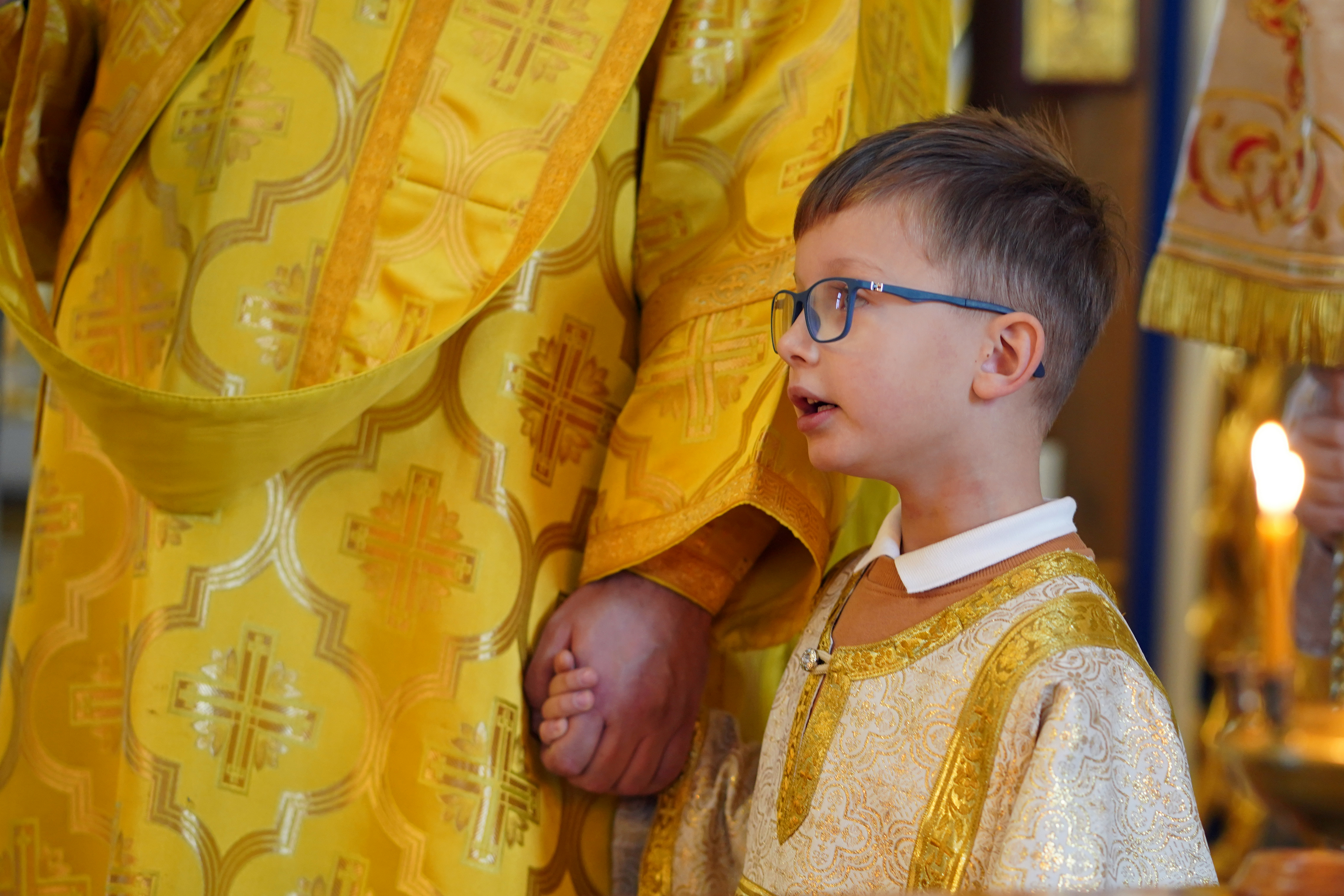 The Divine Liturgy in Ressurection Orthodox church in Bielsk Podlaski