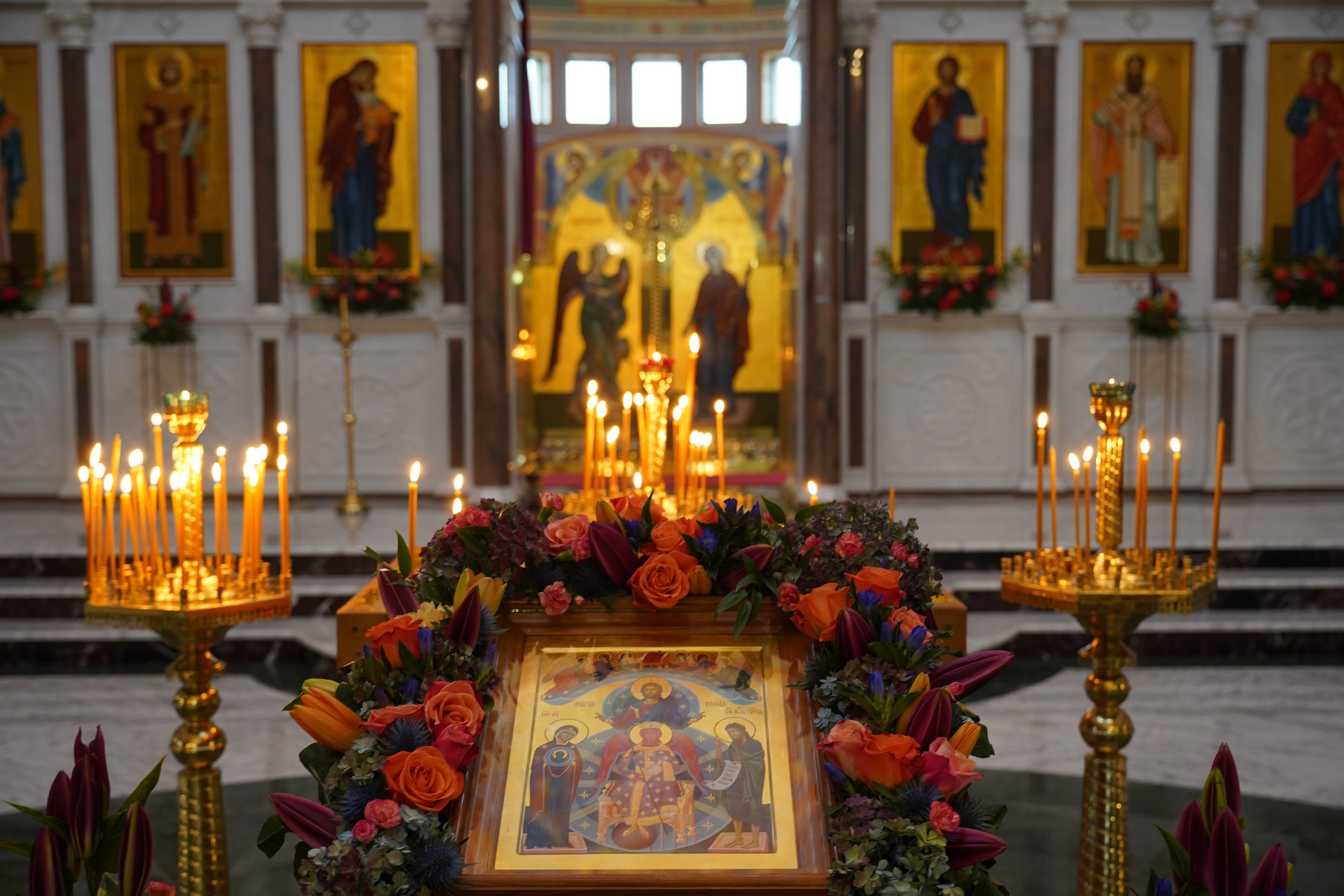 The Divine Liturgy in Hagia Sophia Orthodox church in Warsaw