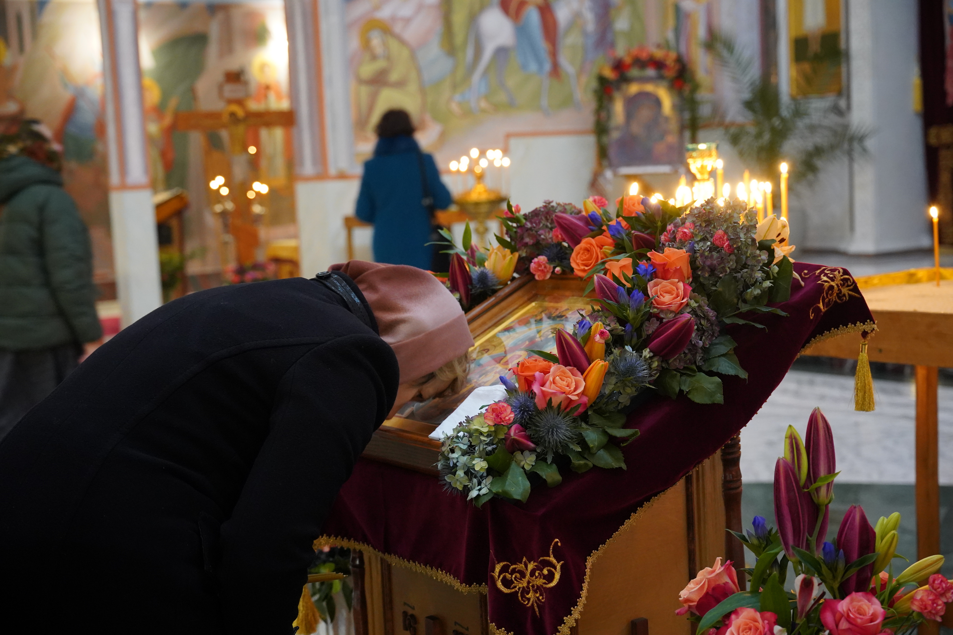 The Divine Liturgy in Hagia Sophia Orthodox church in Warsaw
