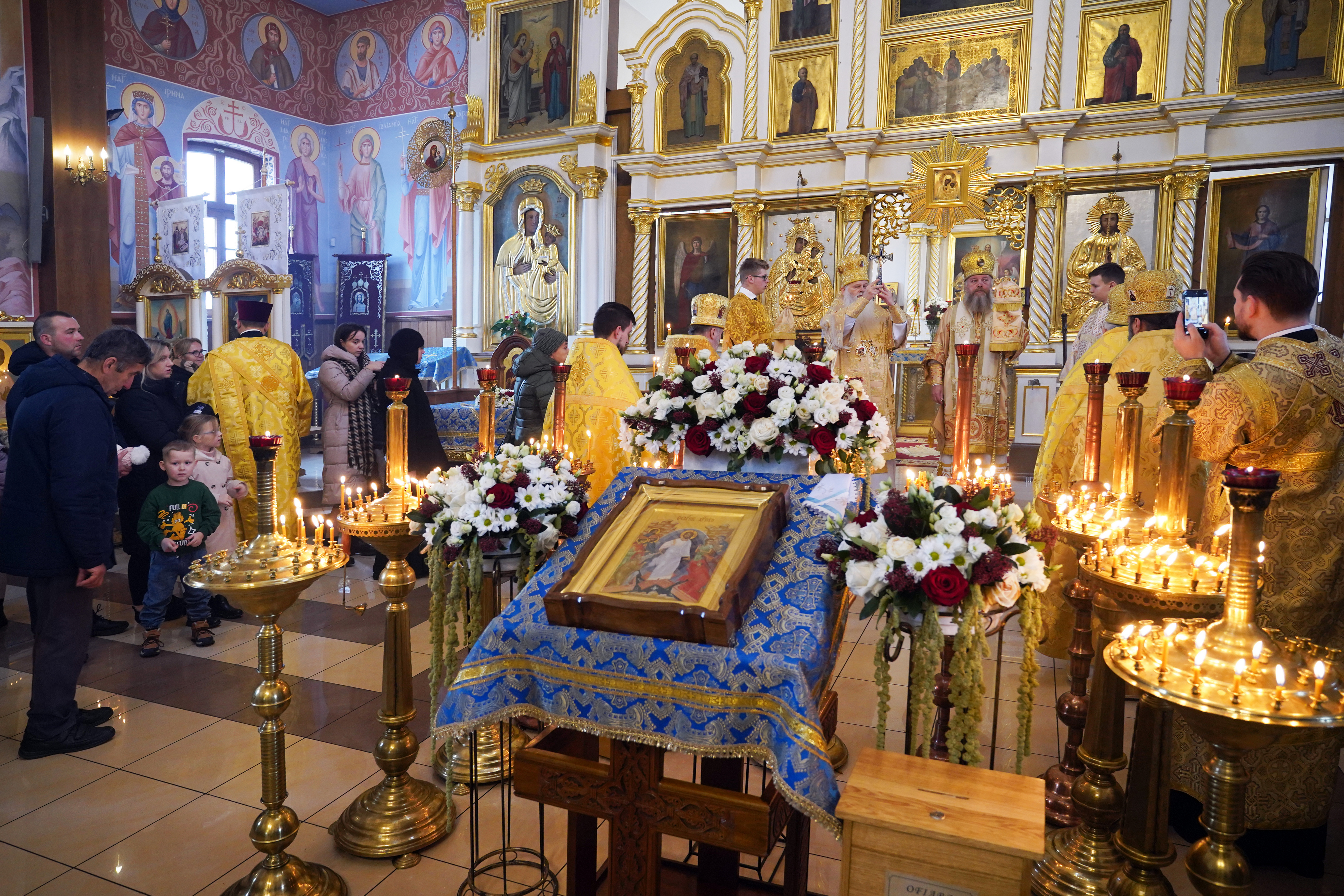The Divine Liturgy in Ressurection Orthodox church in Bielsk Podlaski