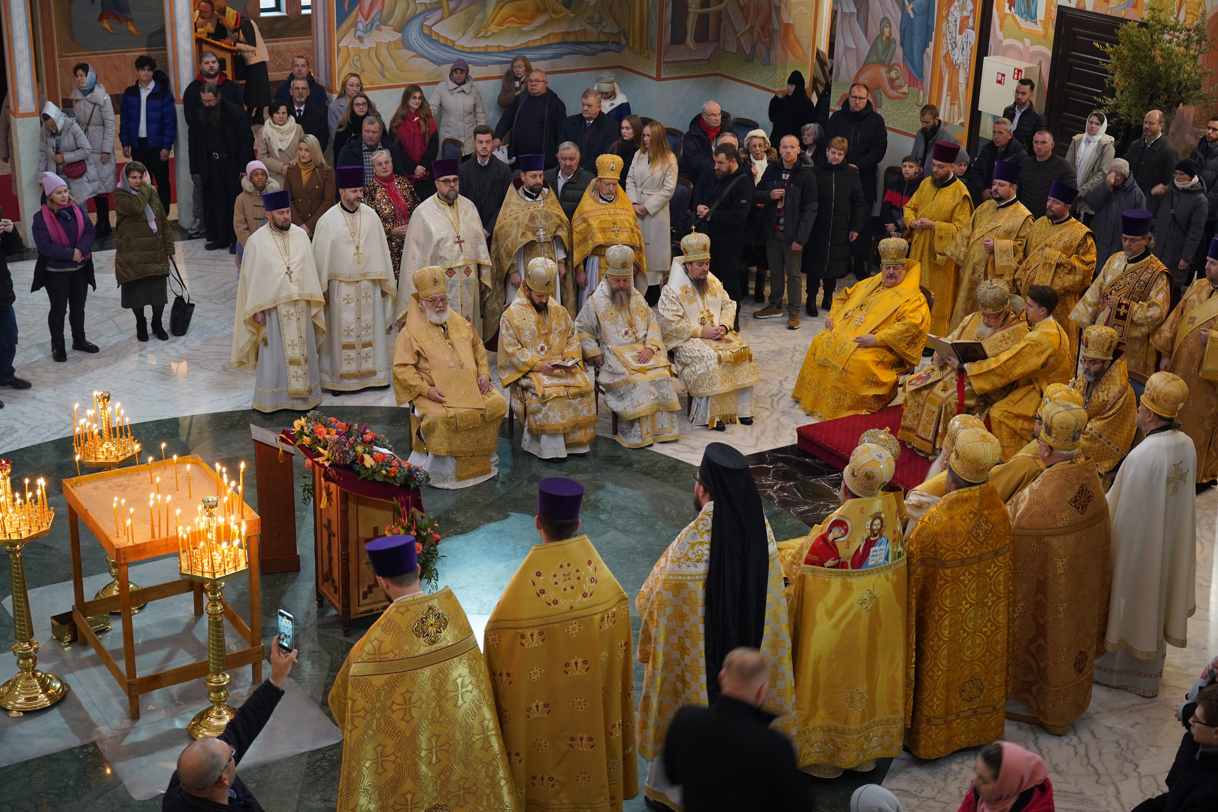 The Divine Liturgy in Hagia Sophia Orthodox church in Warsaw 