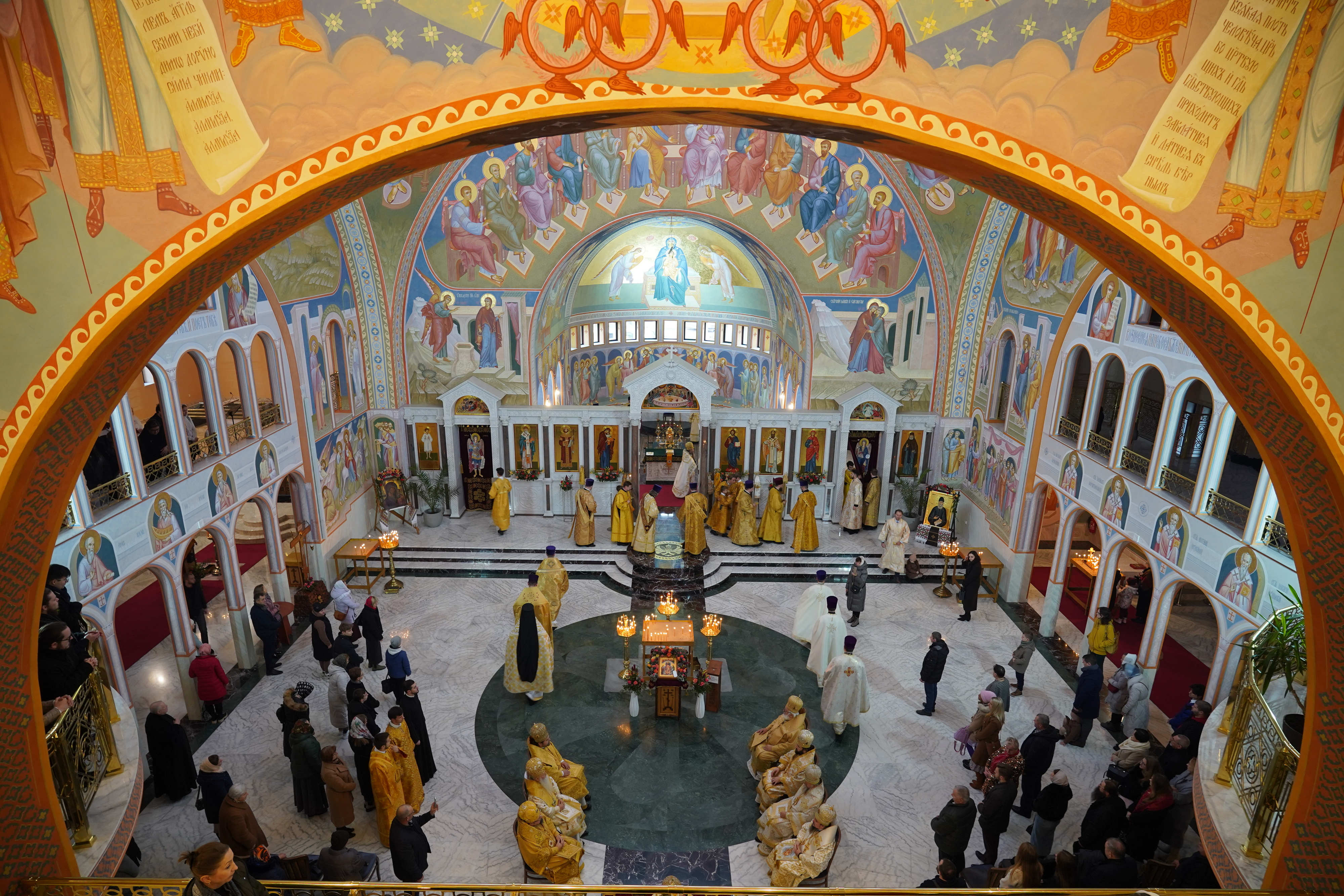 The Divine Liturgy in Hagia Sophia Orthodox church in Warsaw 