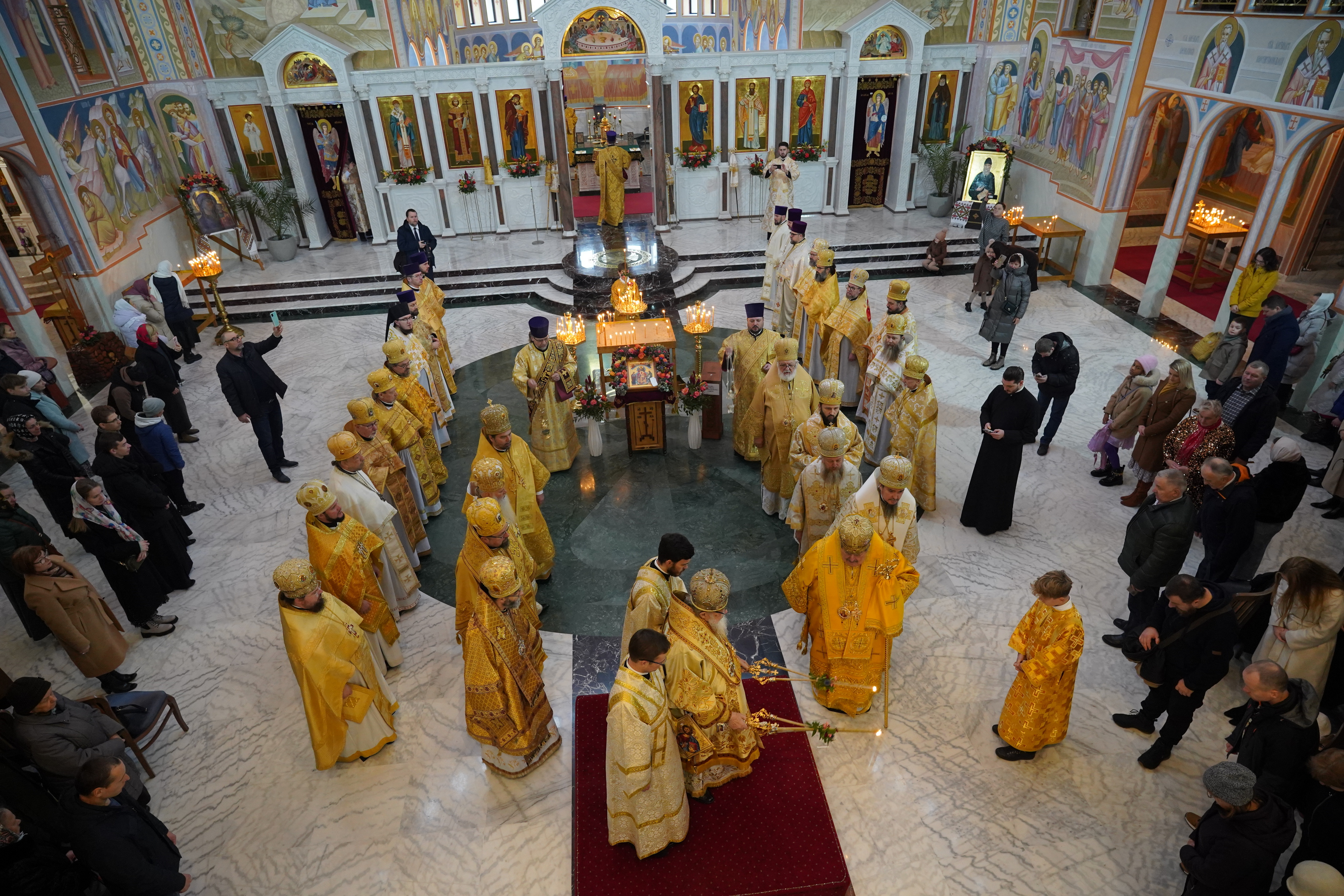 The Divine Liturgy in Hagia Sophia Orthodox church in Warsaw 
