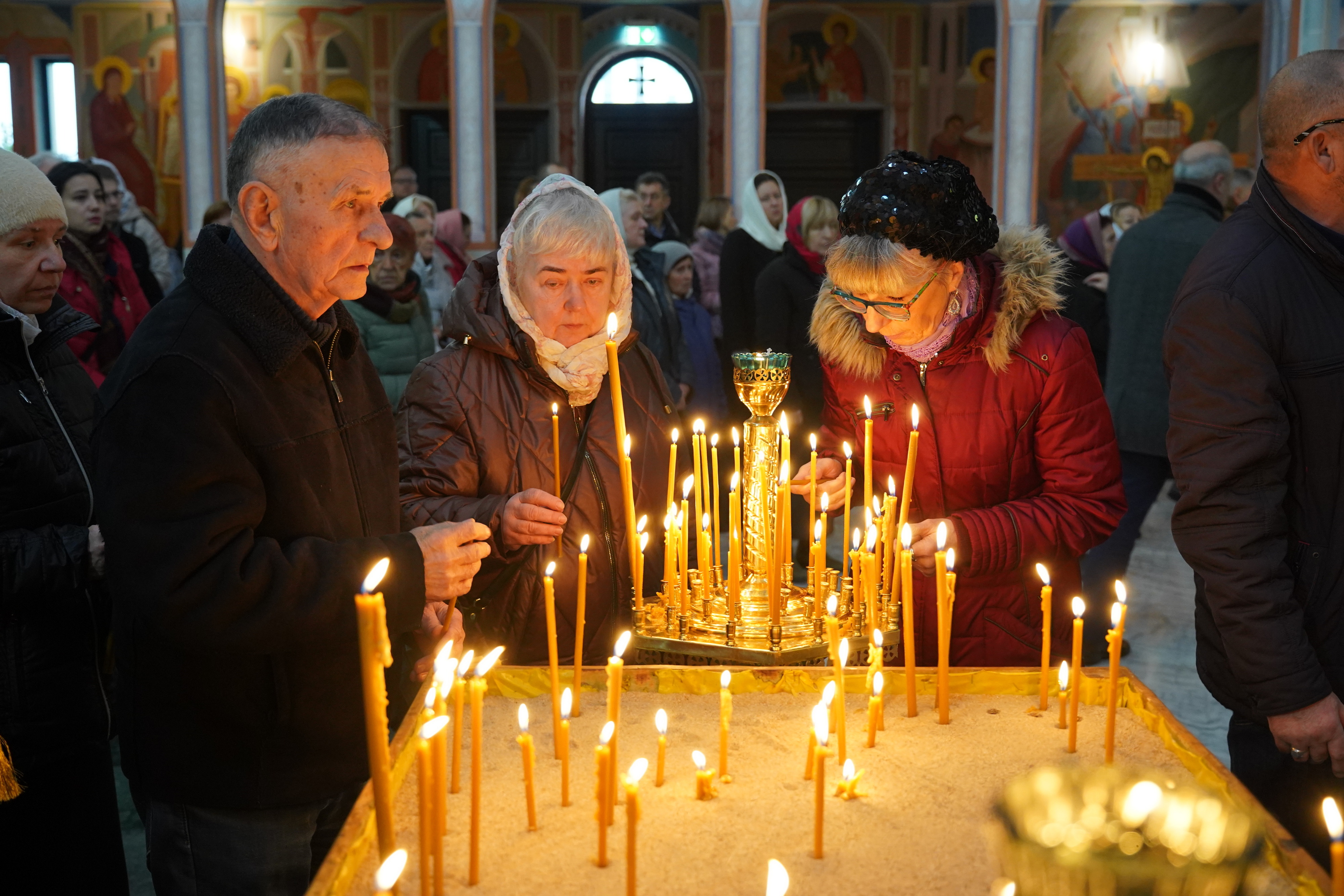 The Divine Liturgy in Hagia Sophia Orthodox church in Warsaw 