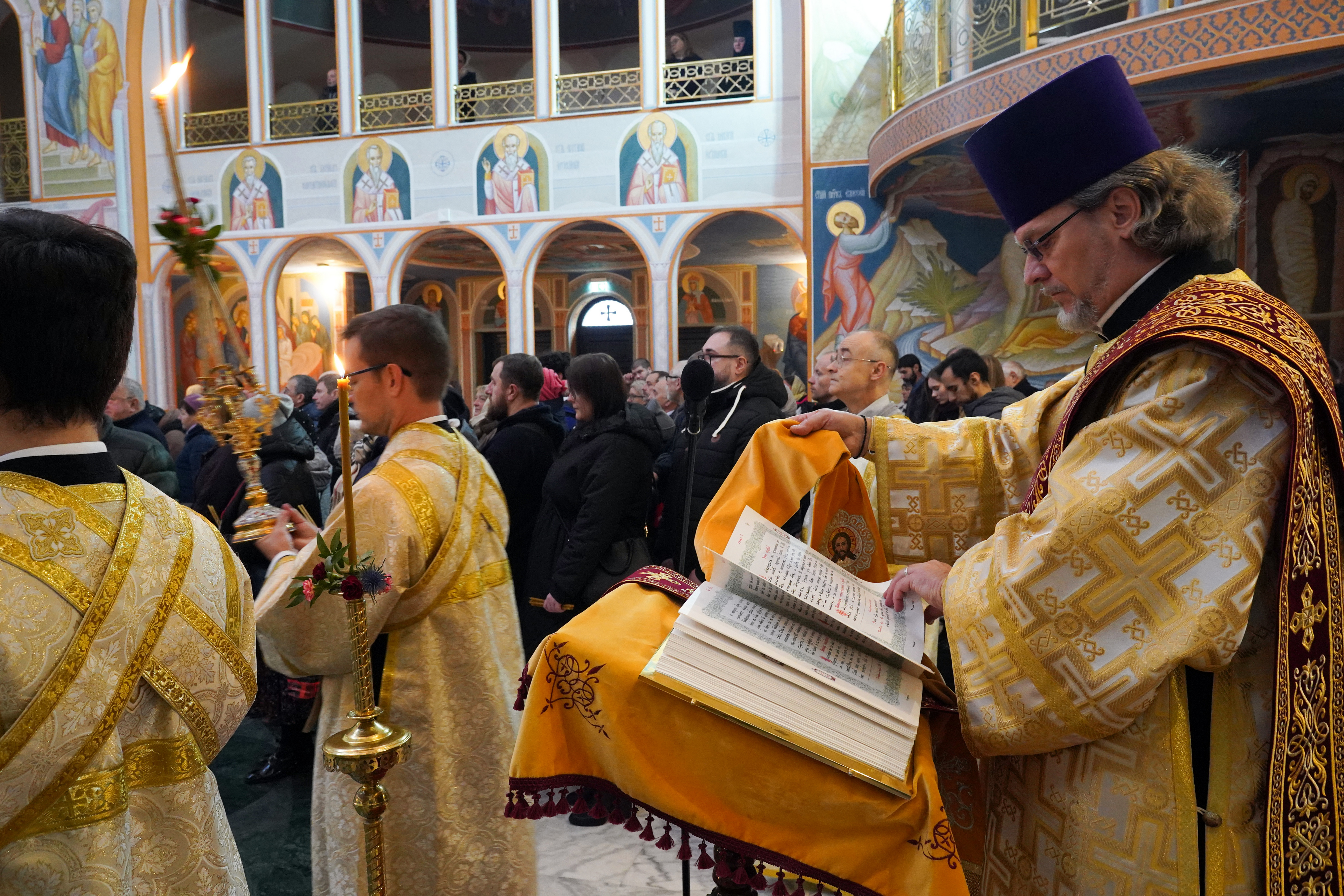 The Divine Liturgy in Hagia Sophia Orthodox church in Warsaw 