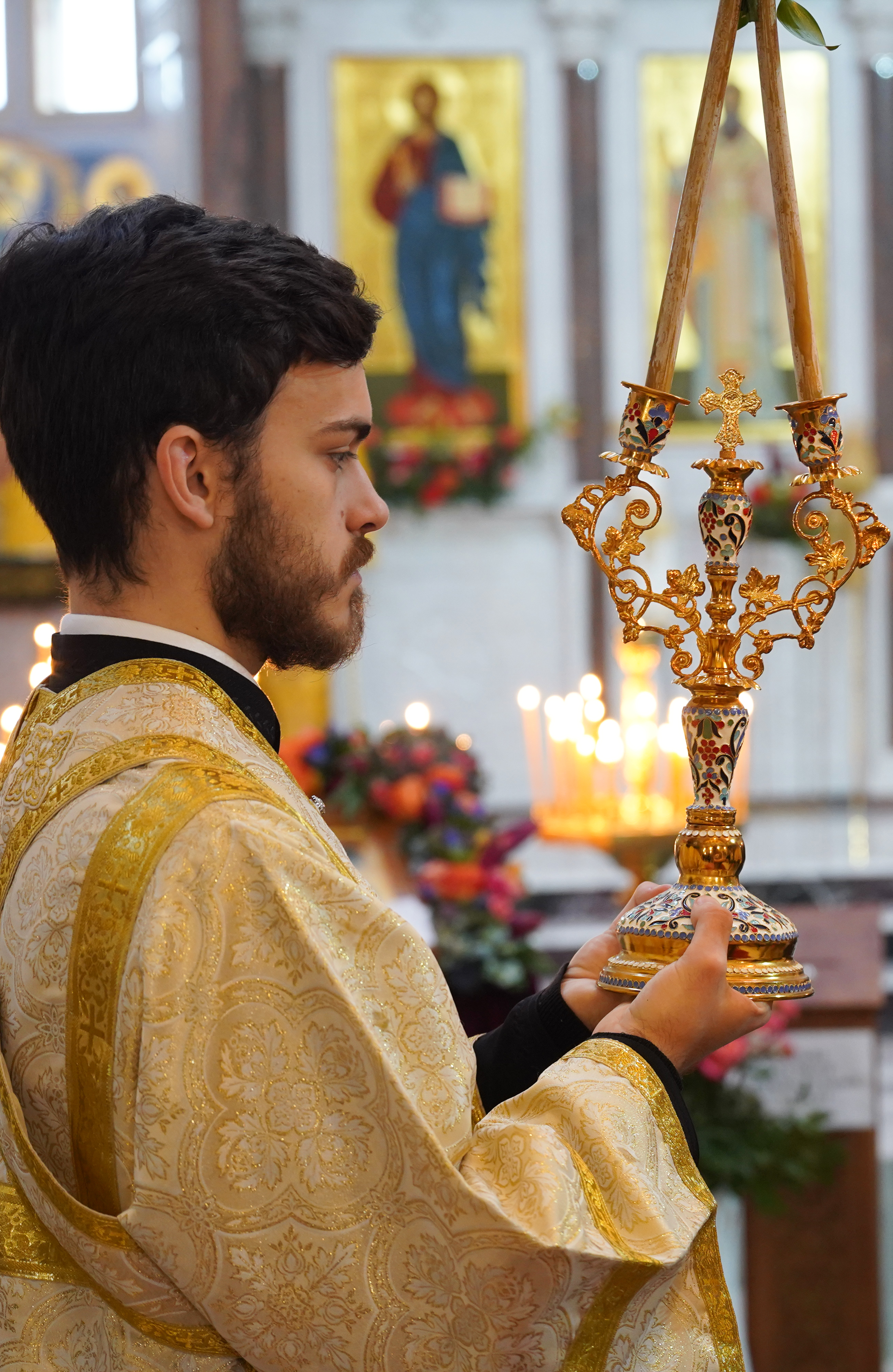 The Divine Liturgy in Hagia Sophia Orthodox church in Warsaw 