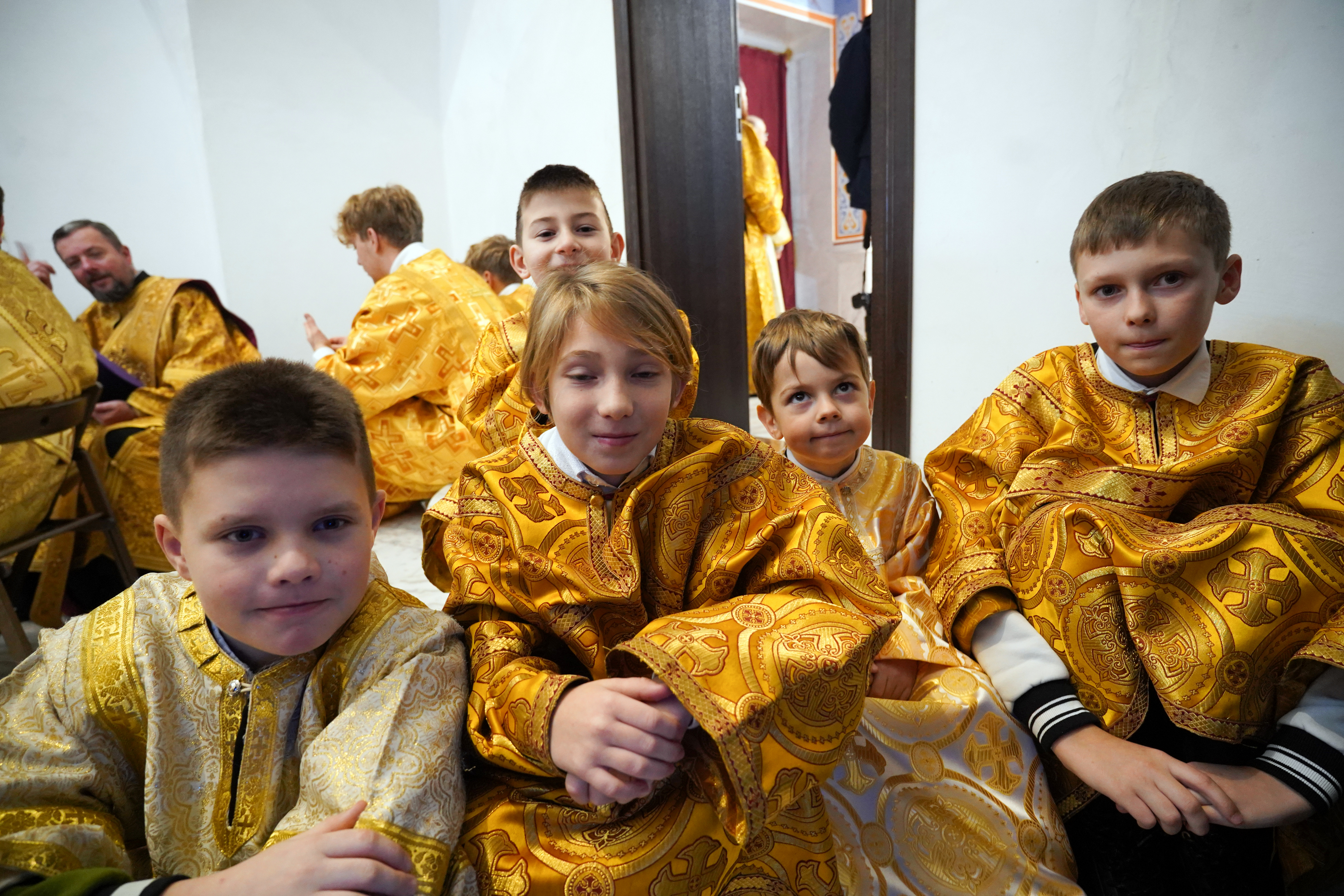 The Divine Liturgy in Hagia Sophia Orthodox church in Warsaw 