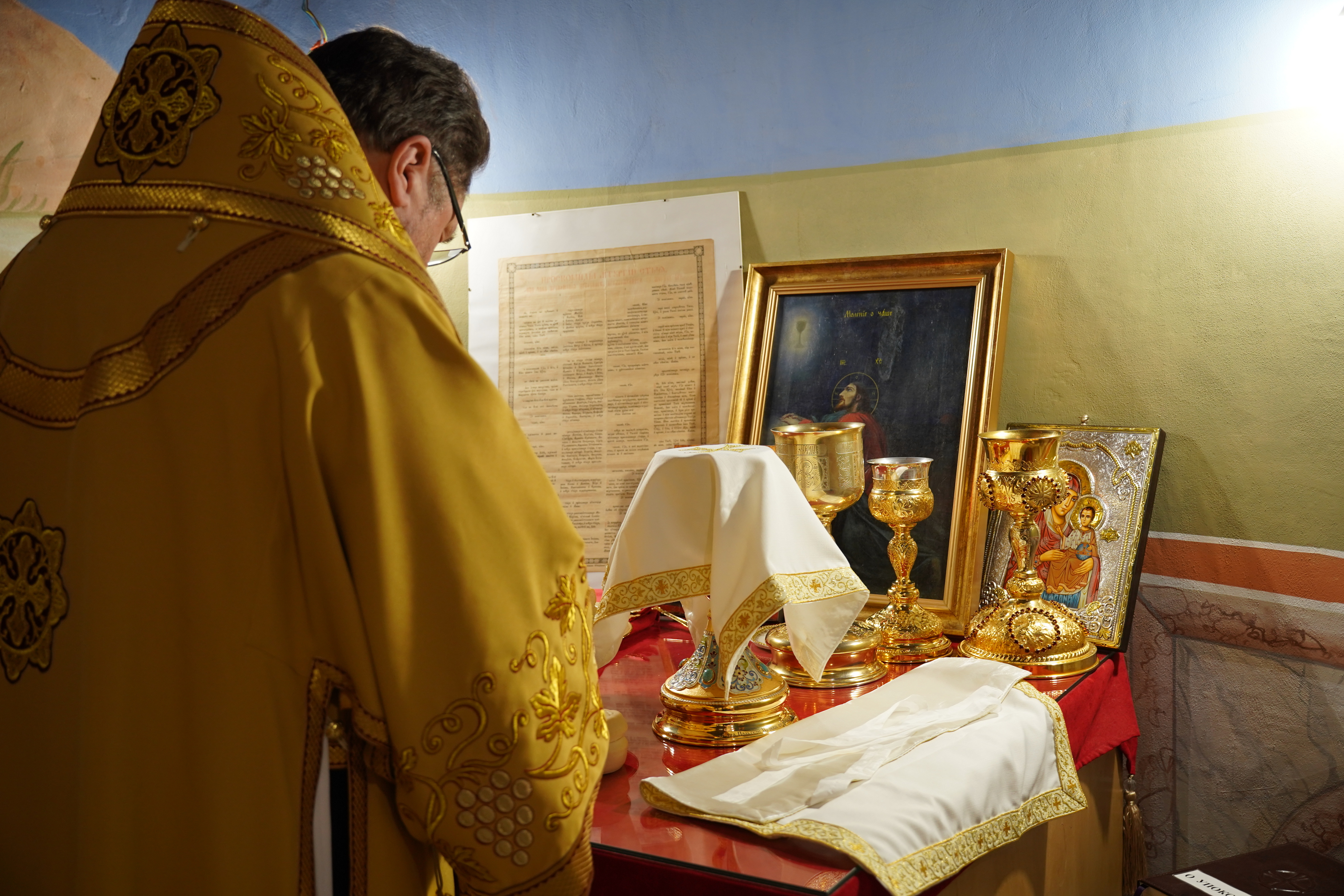 The Divine Liturgy in Hagia Sophia Orthodox church in Warsaw 