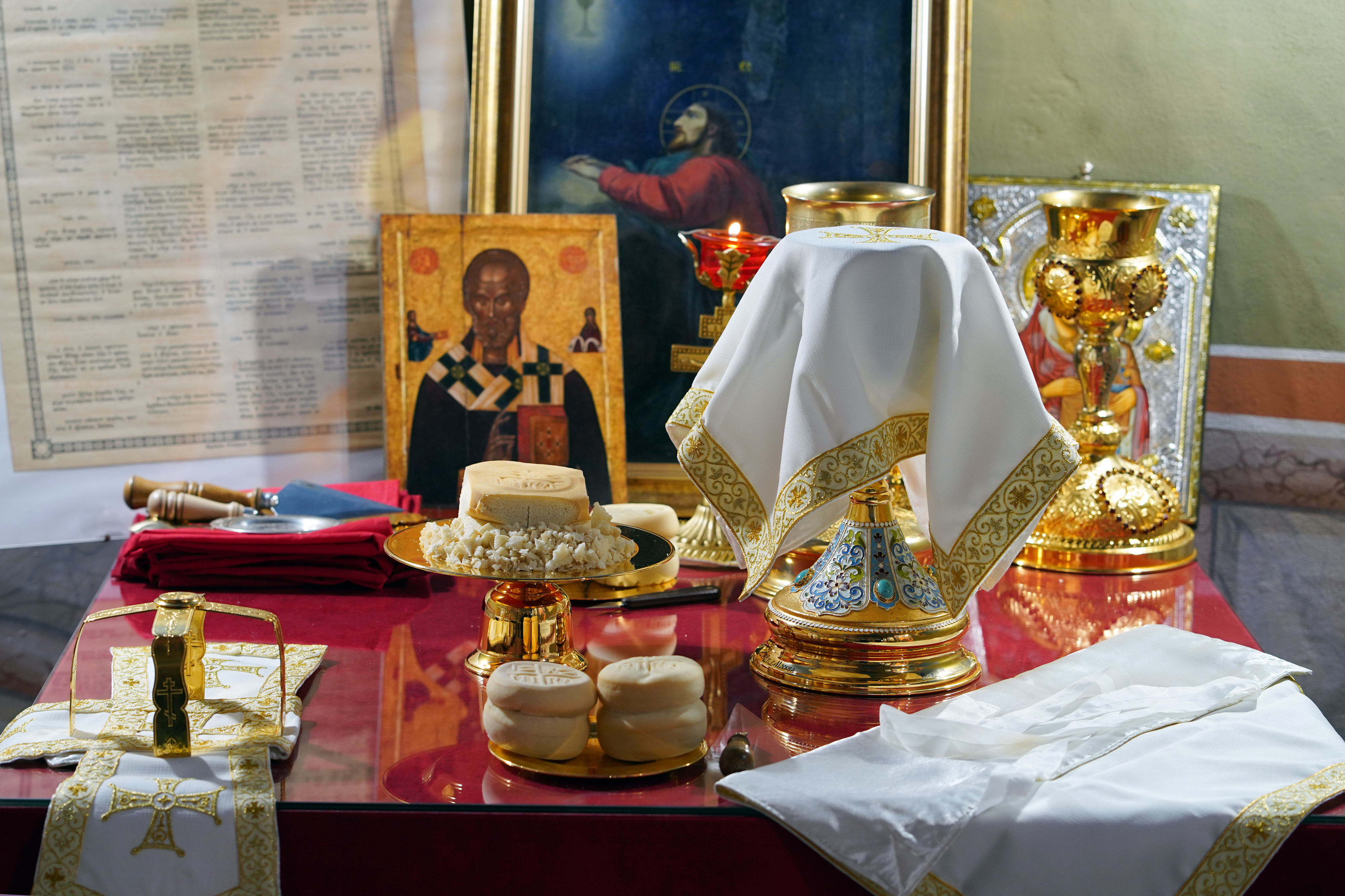 The Divine Liturgy in Hagia Sophia Orthodox church in Warsaw 