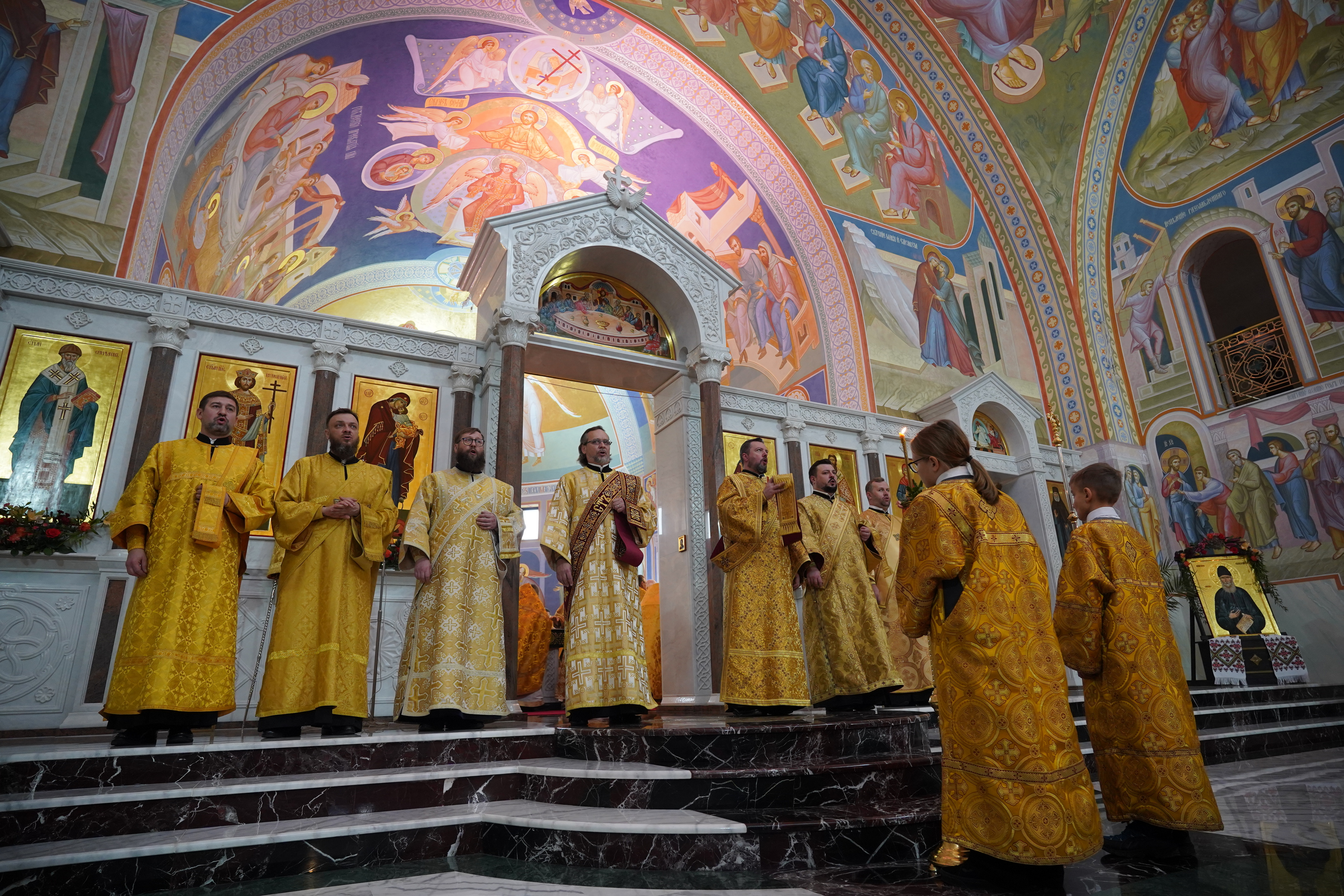 The Divine Liturgy in Hagia Sophia Orthodox church in Warsaw 
