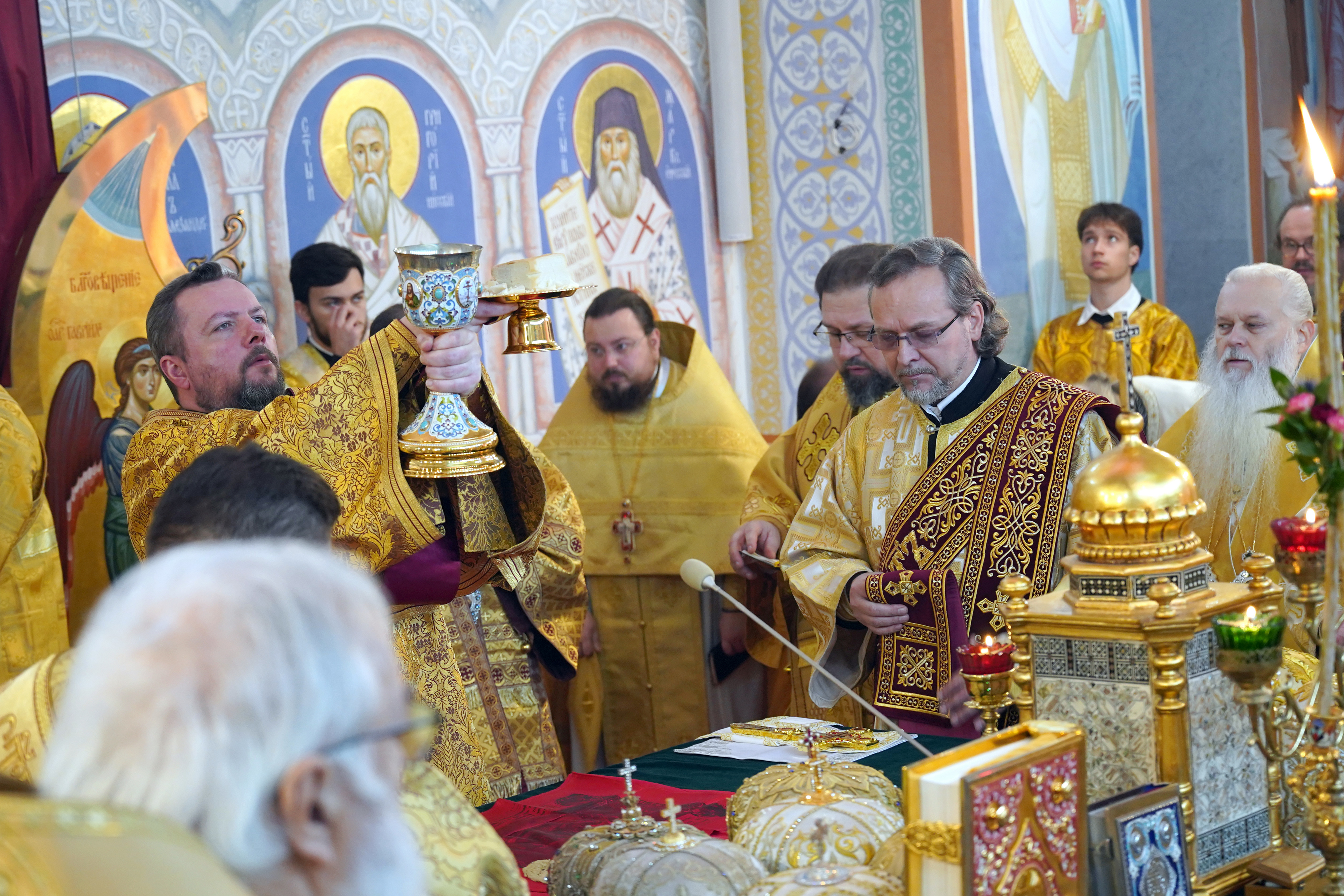 The Divine Liturgy in Hagia Sophia Orthodox church in Warsaw 