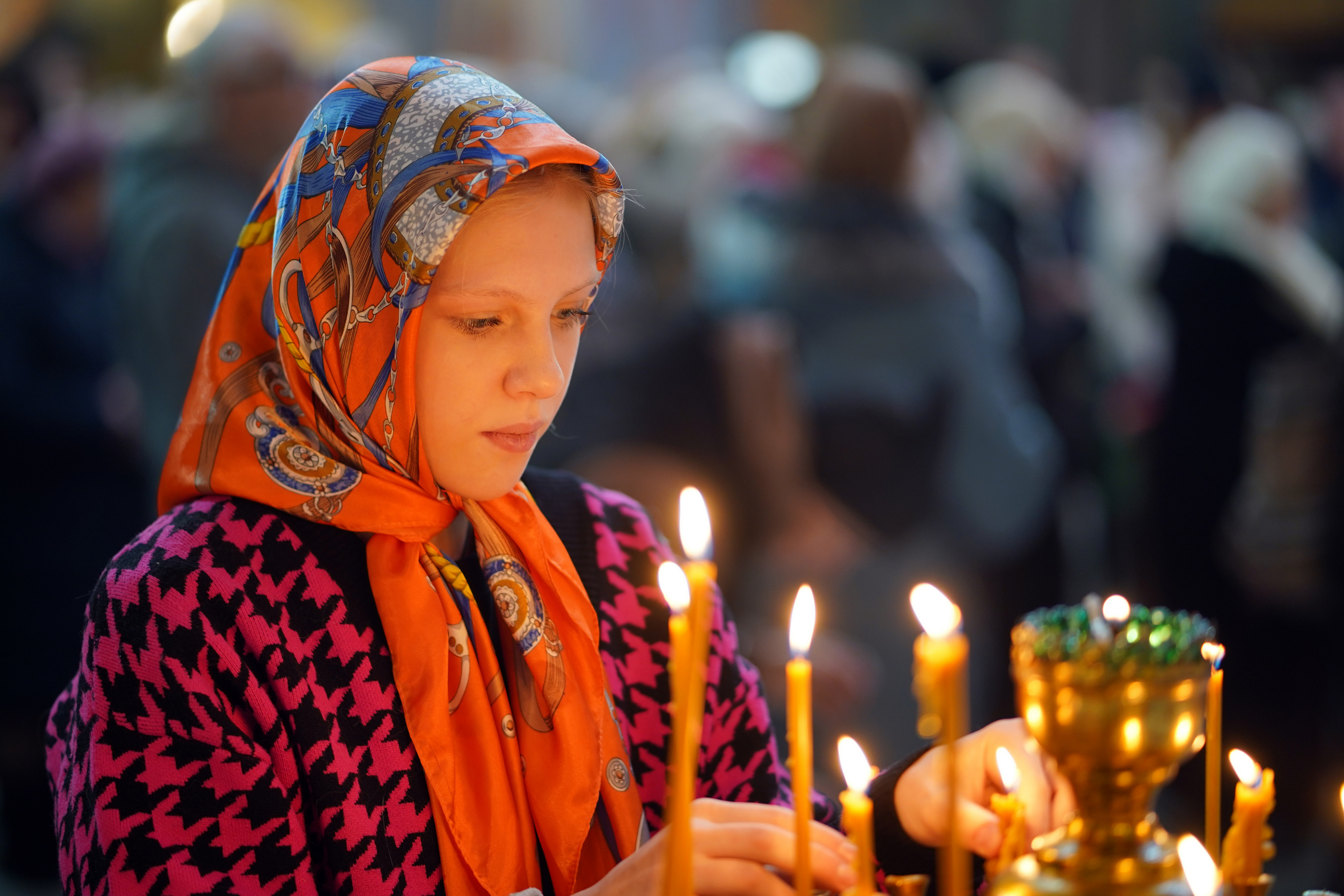 The Divine Liturgy in Hagia Sophia Orthodox church in Warsaw 