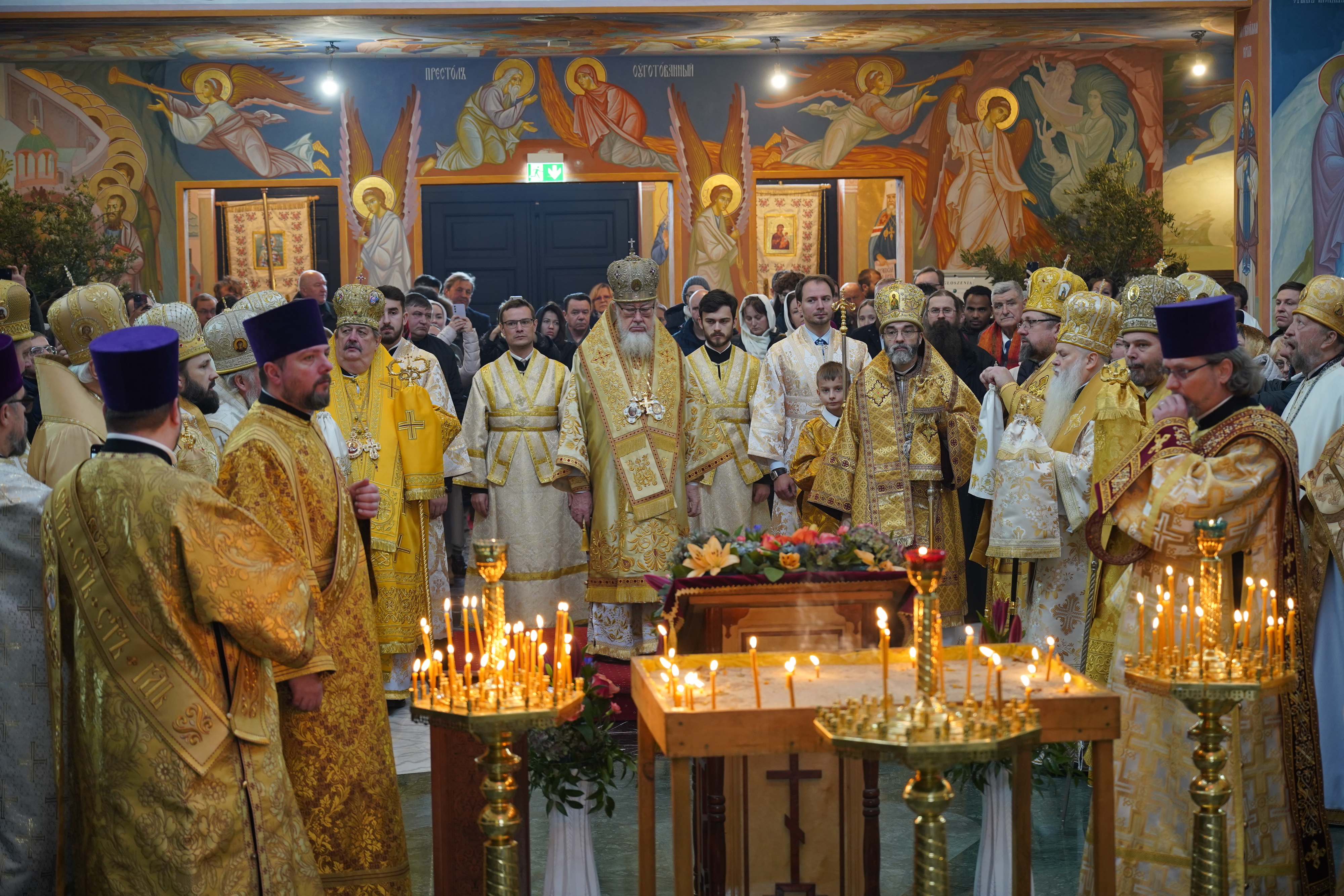 The Divine Liturgy in Hagia Sophia Orthodox church in Warsaw