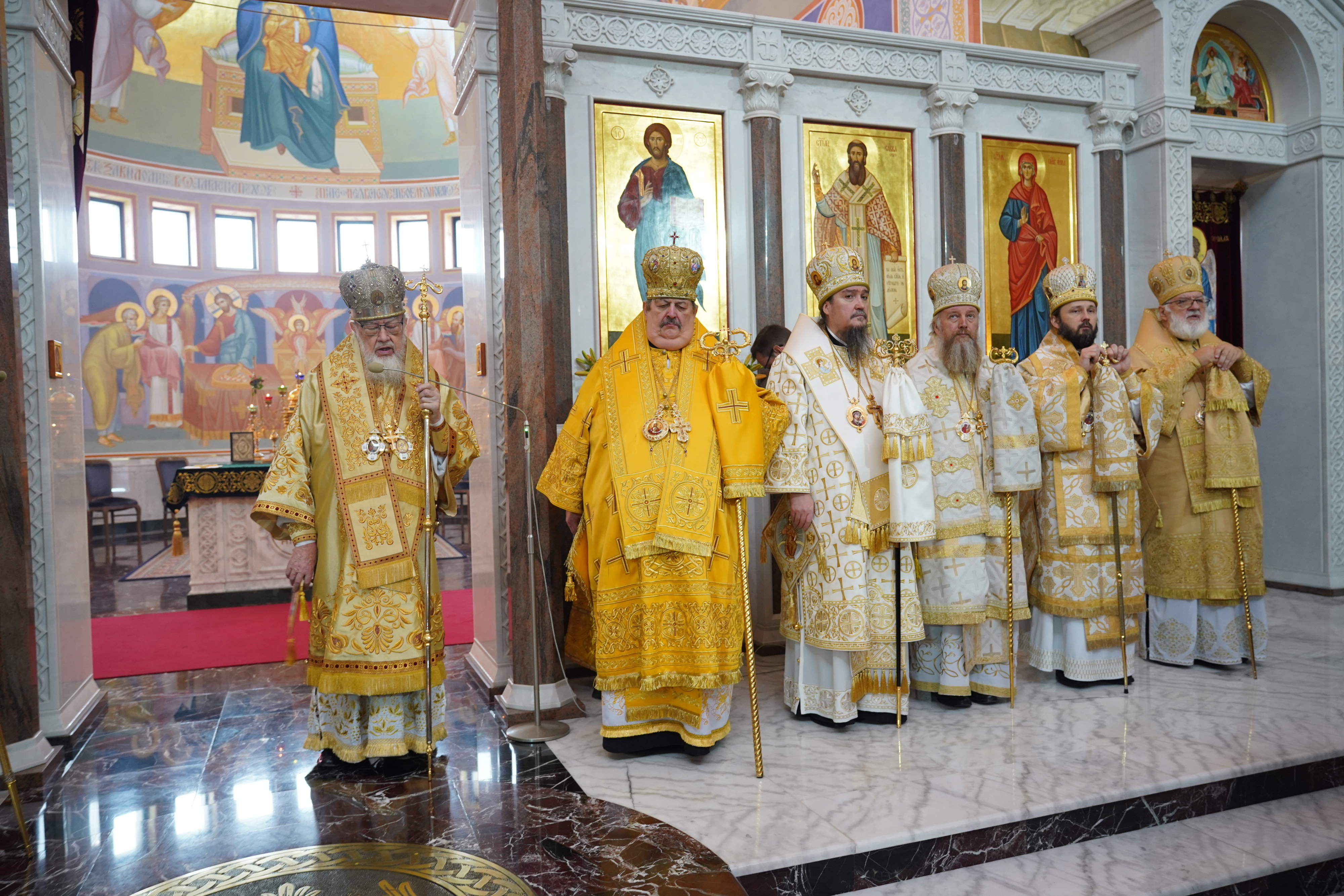 The Divine Liturgy in Hagia Sophia Orthodox church in Warsaw