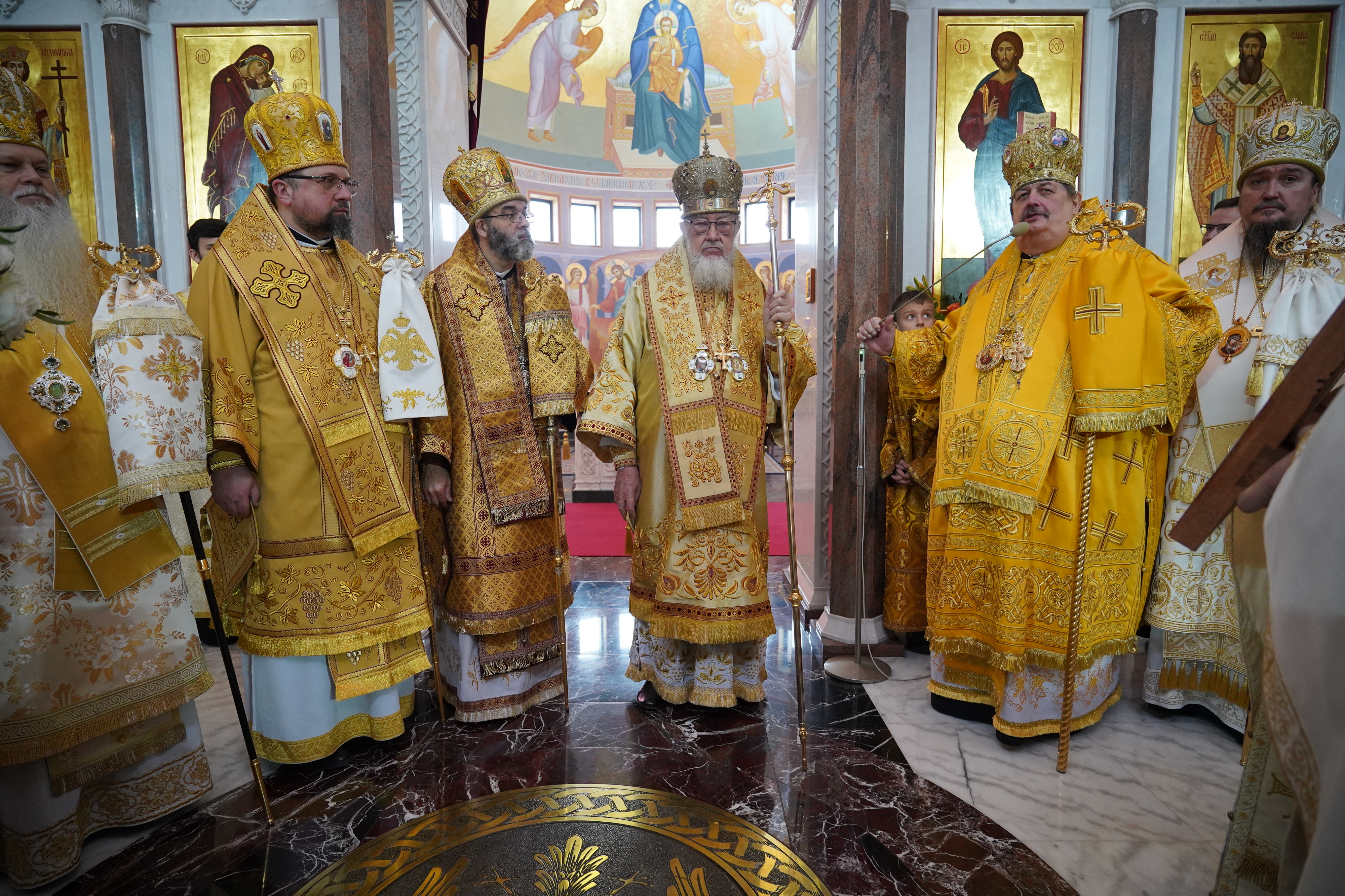 The Divine Liturgy in Hagia Sophia Orthodox church in Warsaw