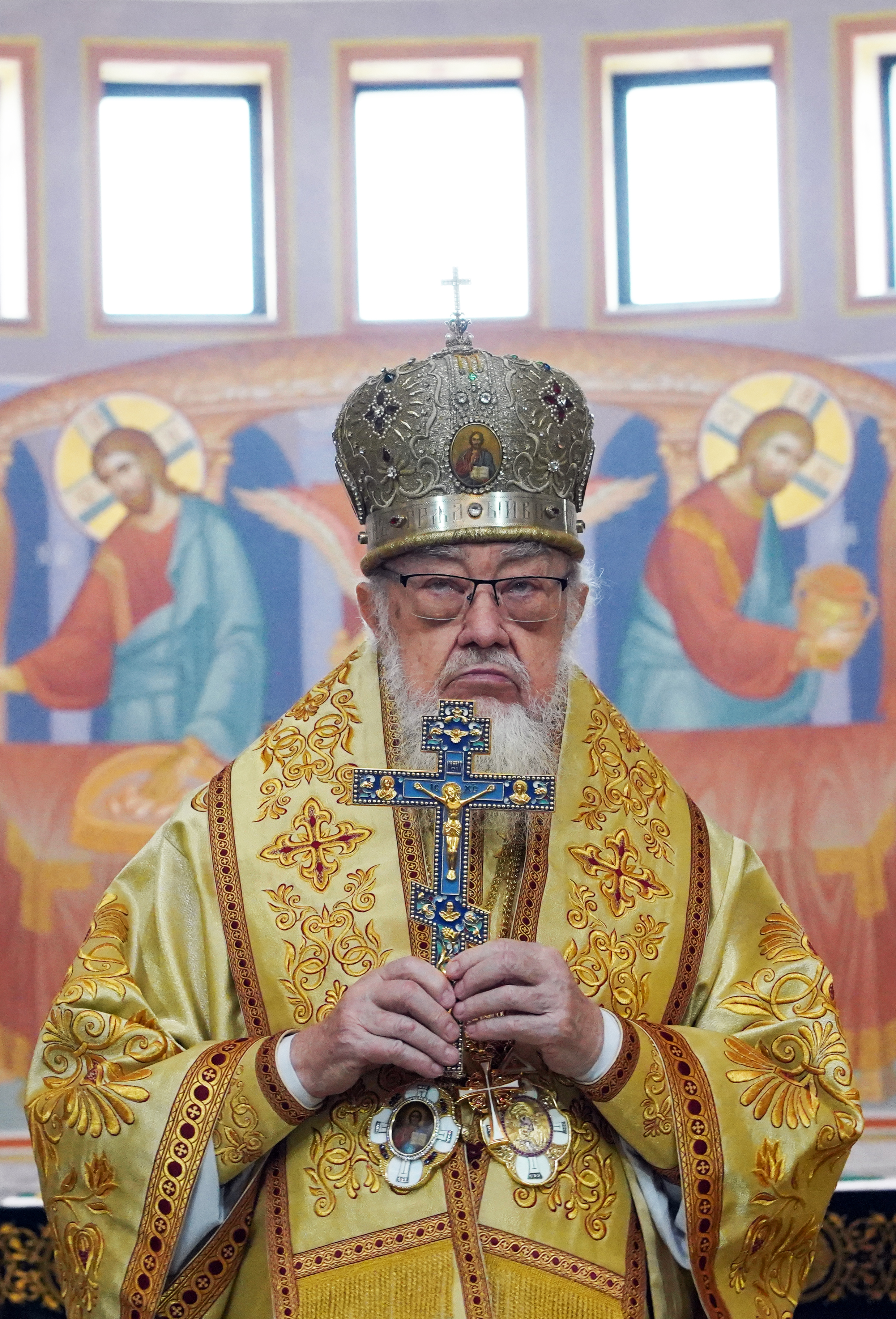 The Divine Liturgy in Hagia Sophia Orthodox church in Warsaw