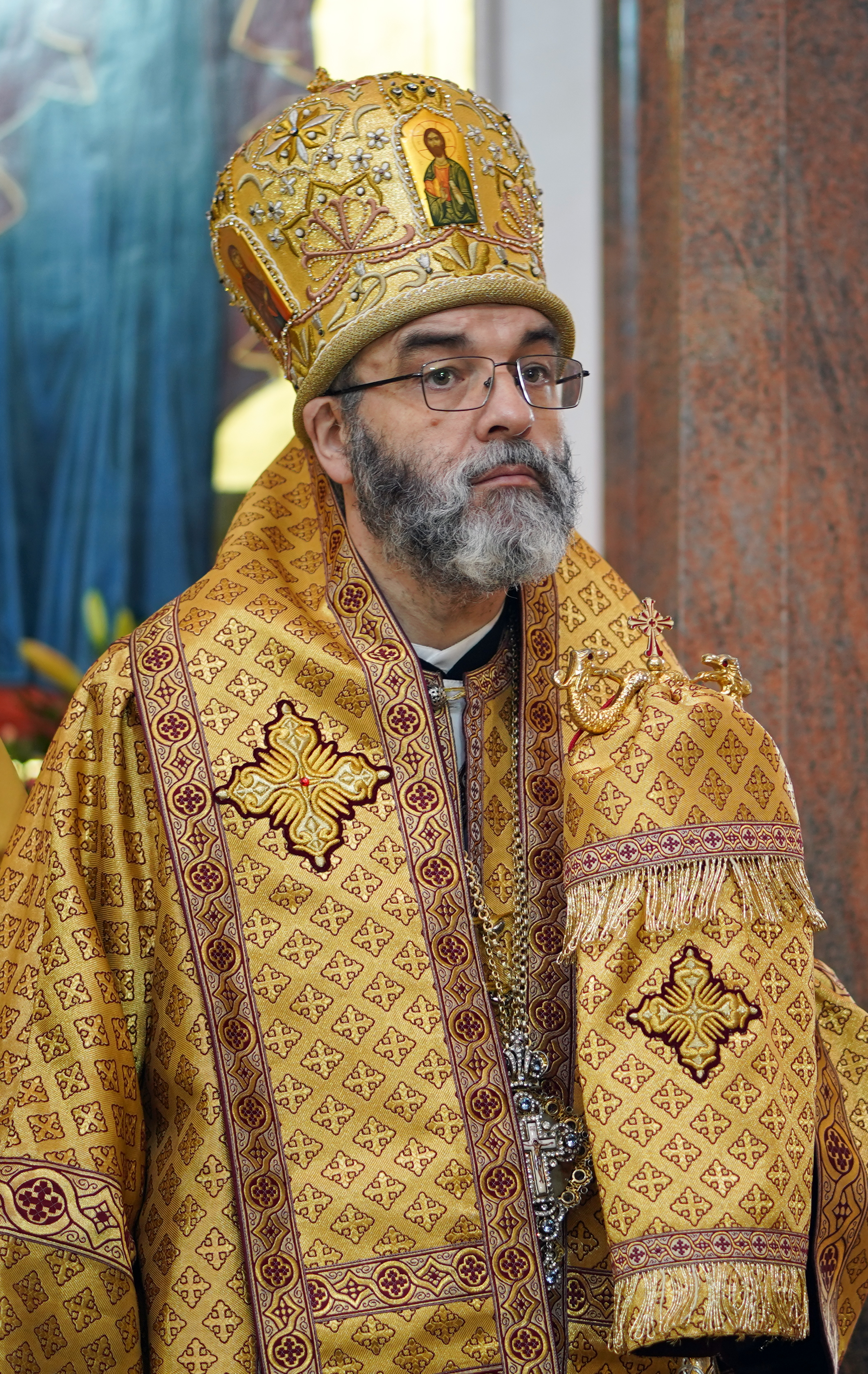 The Divine Liturgy in Hagia Sophia Orthodox church in Warsaw