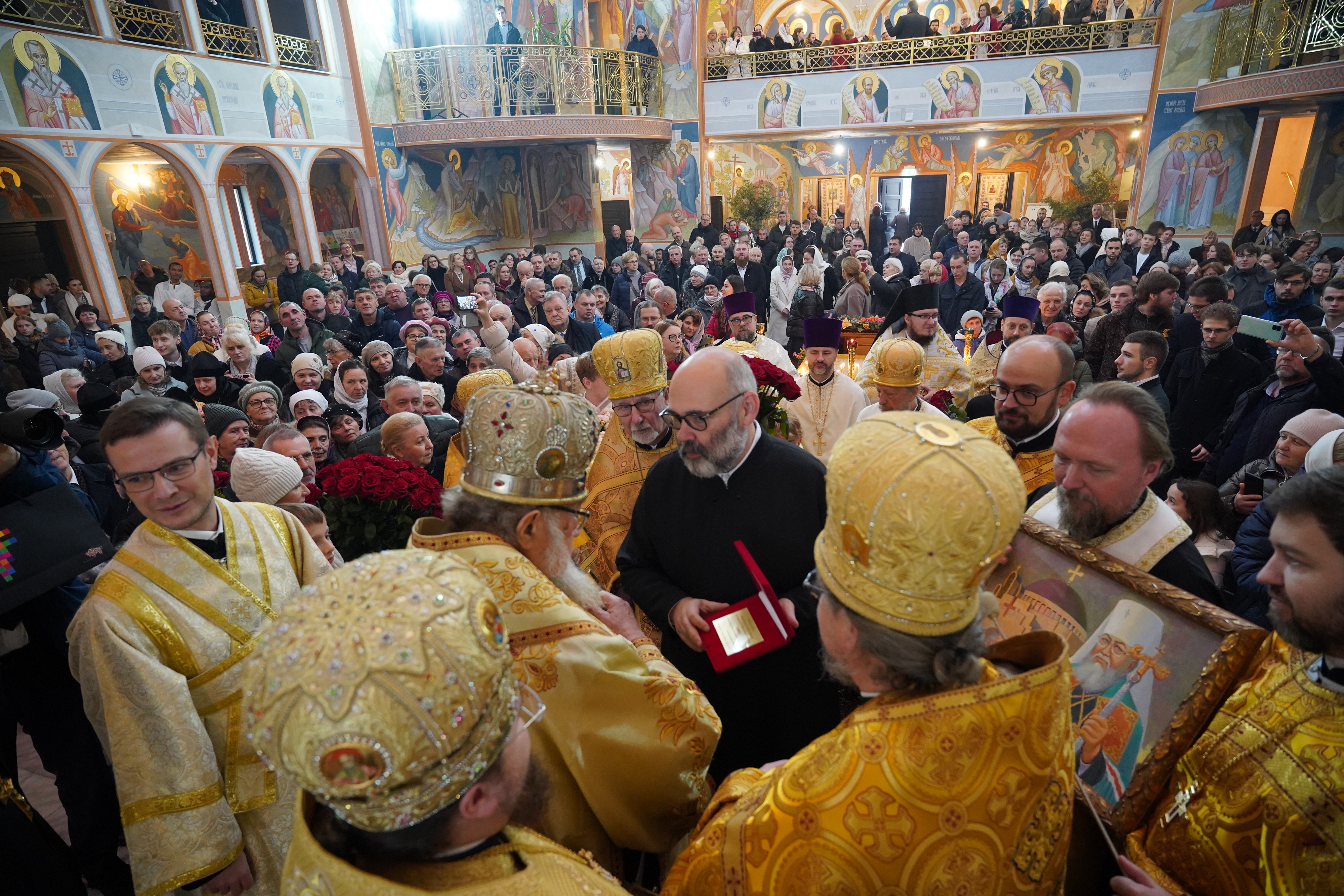 The Divine Liturgy in Hagia Sophia Orthodox church in Warsaw