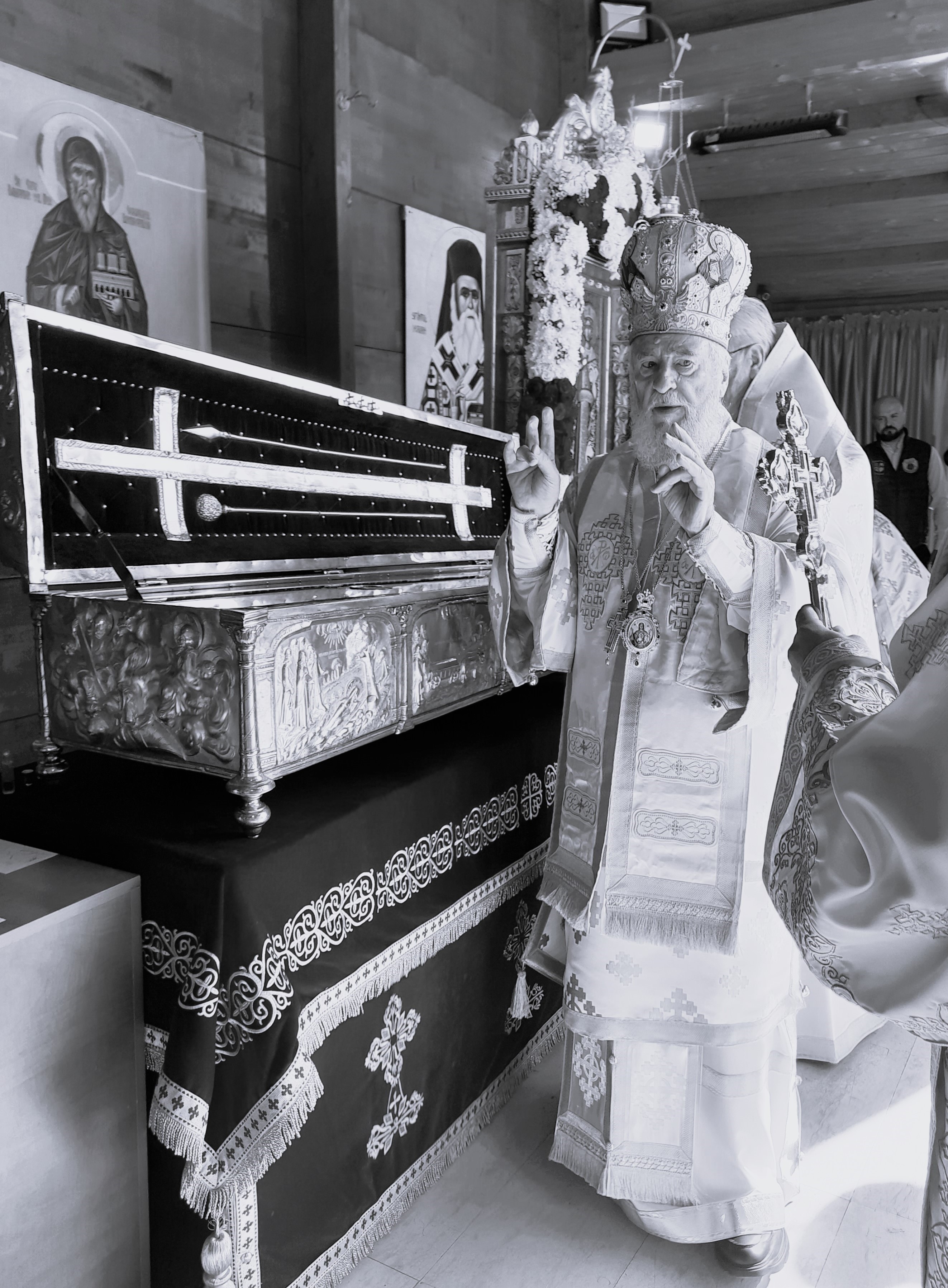 Hierarch blessing people,Bucharest, May 2024