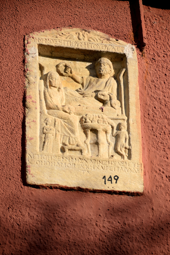 Detail on st. Nicholas Orthodox church on Chalki, 2023